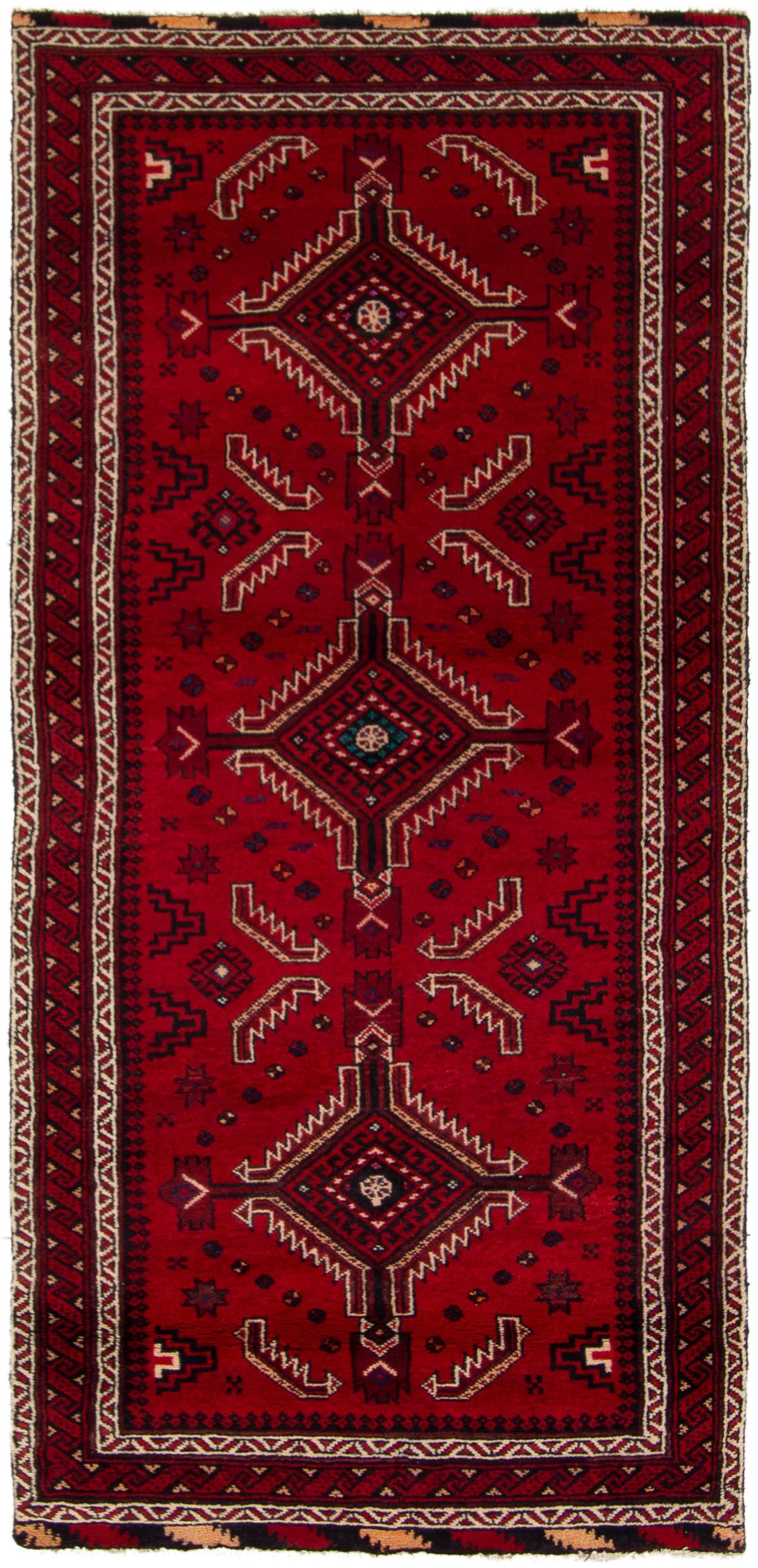Hand-knotted Finest Baluch  Wool Rug 3'3" x 6'10" Size: 3'3" x 6'10"  