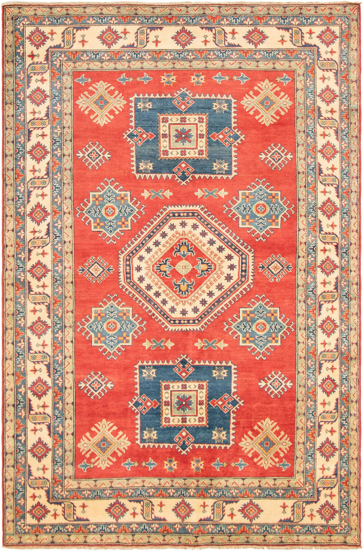 Hand-knotted Finest Gazni Red Wool Rug 6'6" x 9'10" Size: 6'6" x 9'10"  