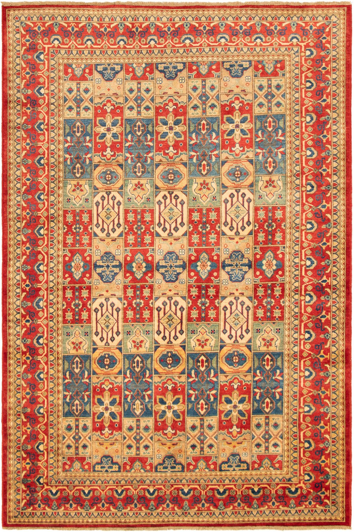 Hand-knotted Finest Gazni Red Wool Rug 6'6" x 9'10"  Size: 6'6" x 9'10"  
