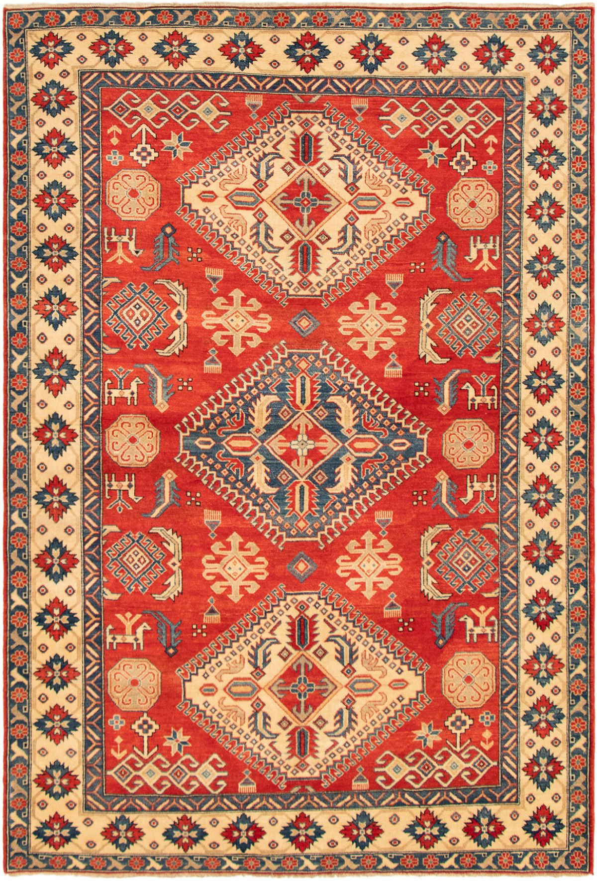 Hand-knotted Finest Gazni Red Wool Rug 6'9" x 9'11" Size: 6'9" x 9'11"  