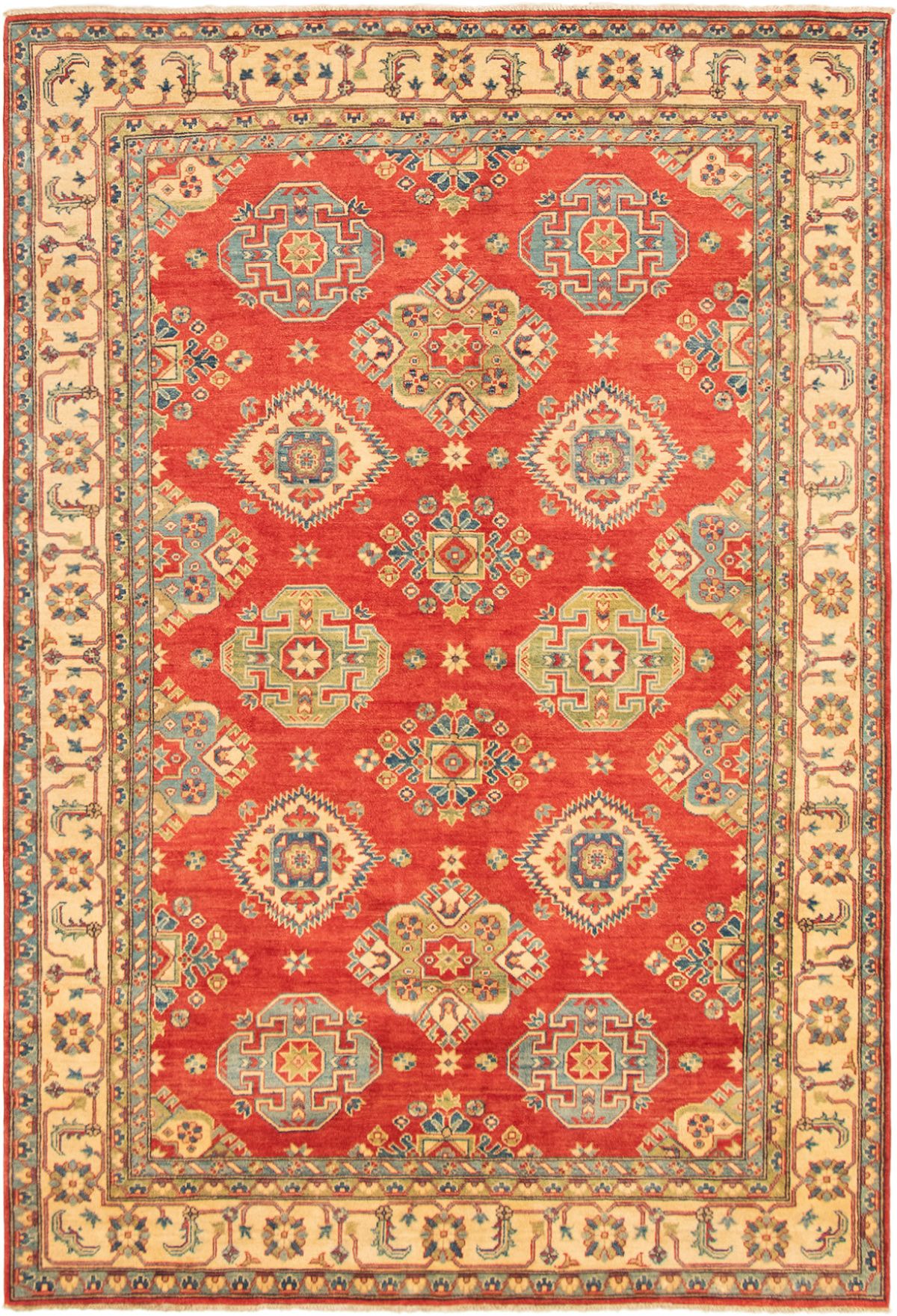Hand-knotted Finest Gazni Red Wool Rug 6'8" x 9'8"  Size: 6'8" x 9'8"  