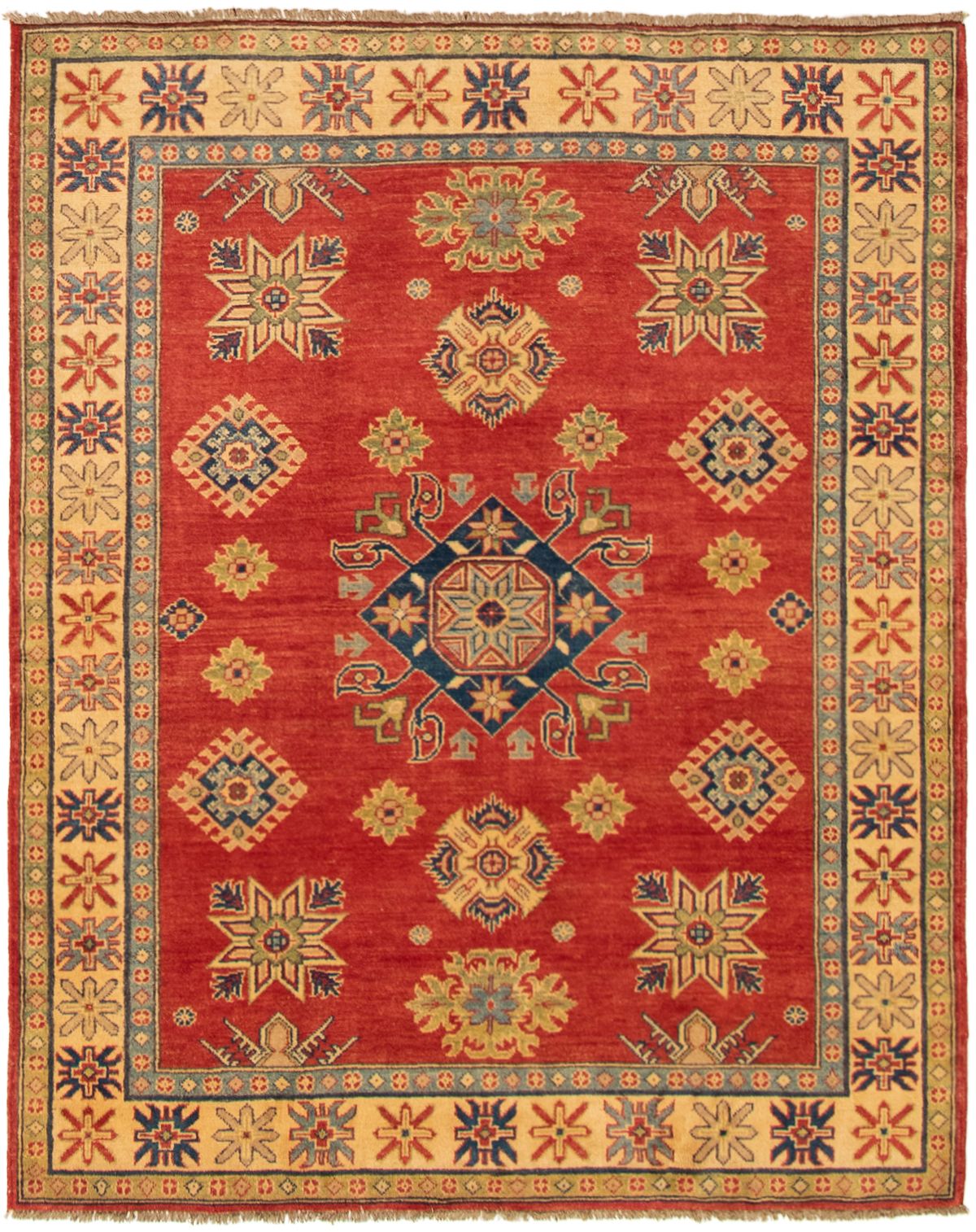 Hand-knotted Finest Gazni Red Wool Rug 5'0" x 6'3" Size: 5'0" x 6'3"  