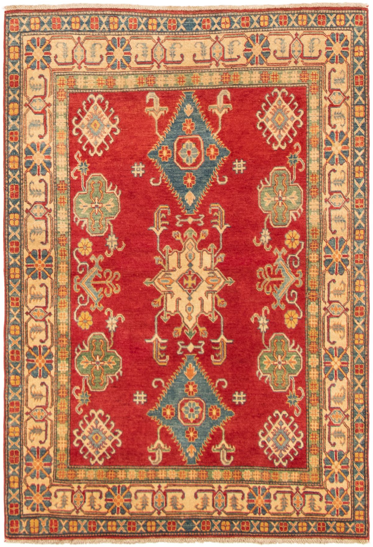 Hand-knotted Finest Gazni Red Wool Rug 4'9" x 6'10"  Size: 4'9" x 6'10"  