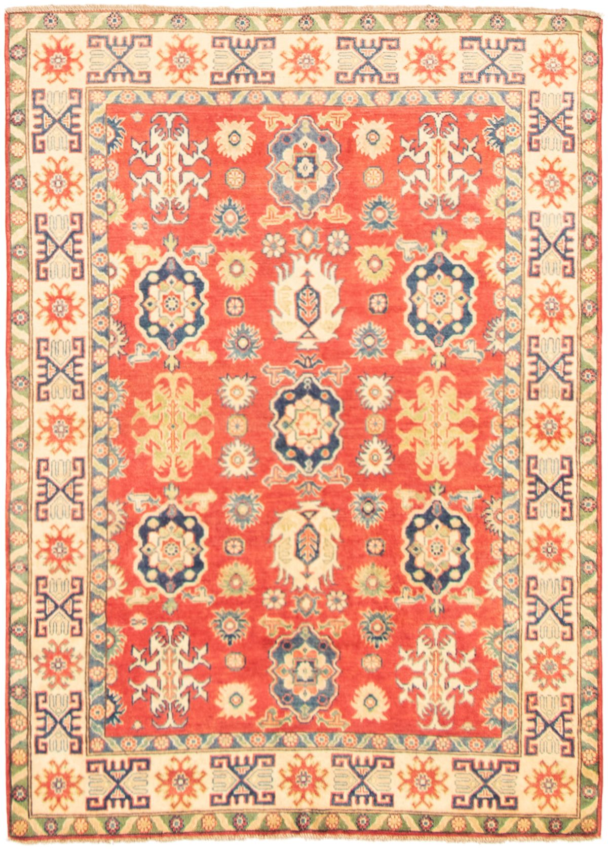 Hand-knotted Finest Gazni Red Wool Rug 4'10" x 6'9"  Size: 4'10" x 6'9"  