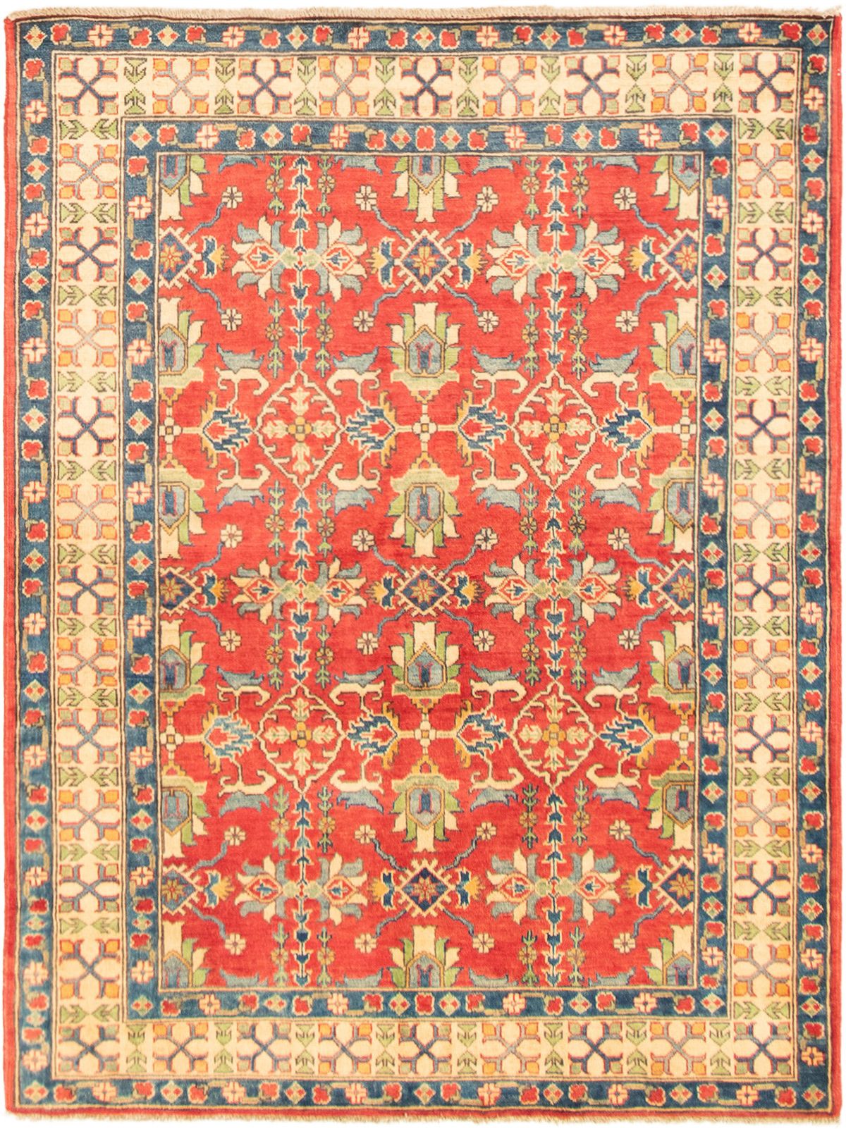 Hand-knotted Finest Gazni Red Wool Rug 5'3" x 6'10" Size: 5'3" x 6'10"  