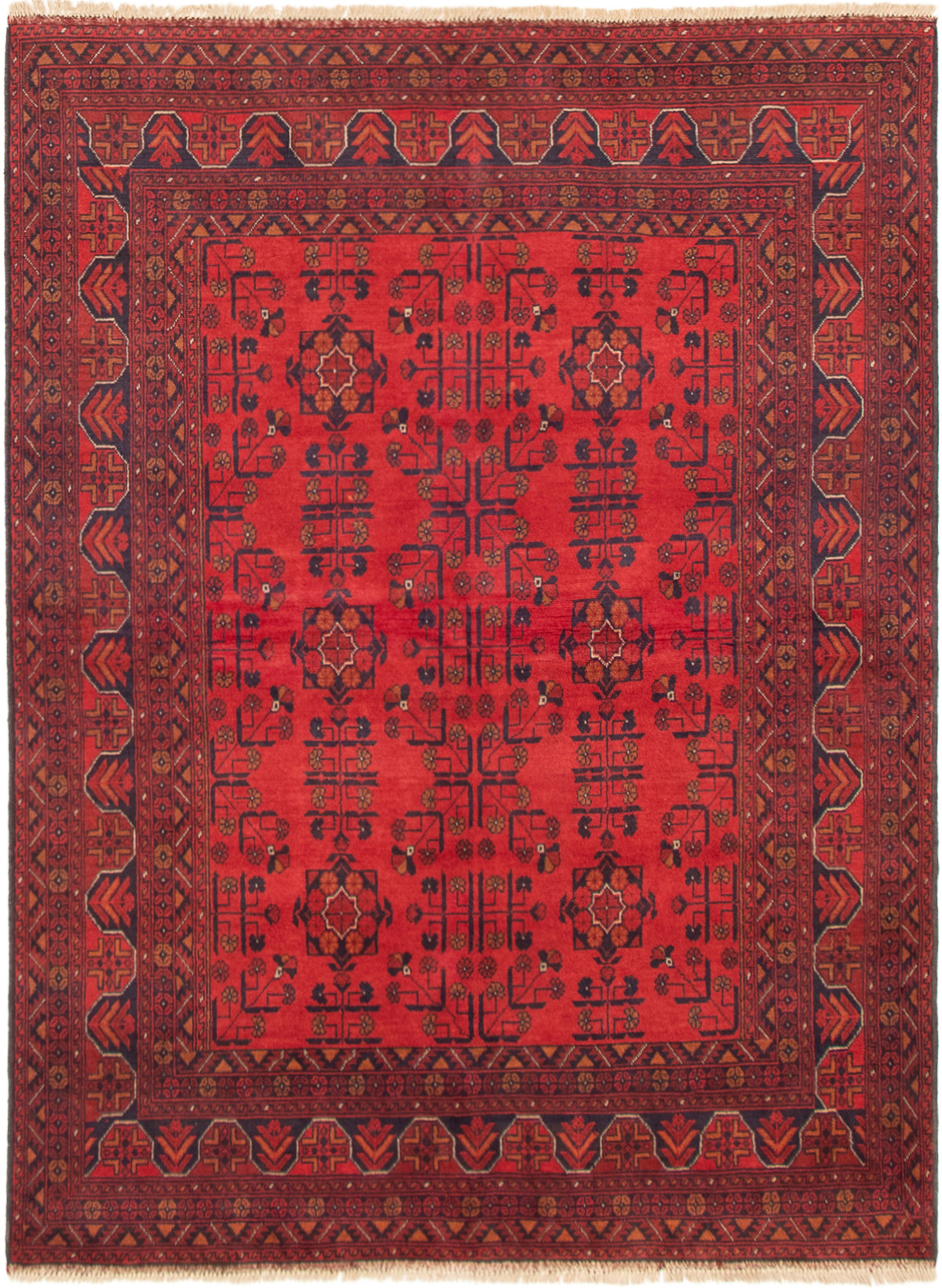 Hand-knotted Finest Khal Mohammadi Red Wool Rug 5'7" x 7'6" Size: 5'7" x 7'6"  