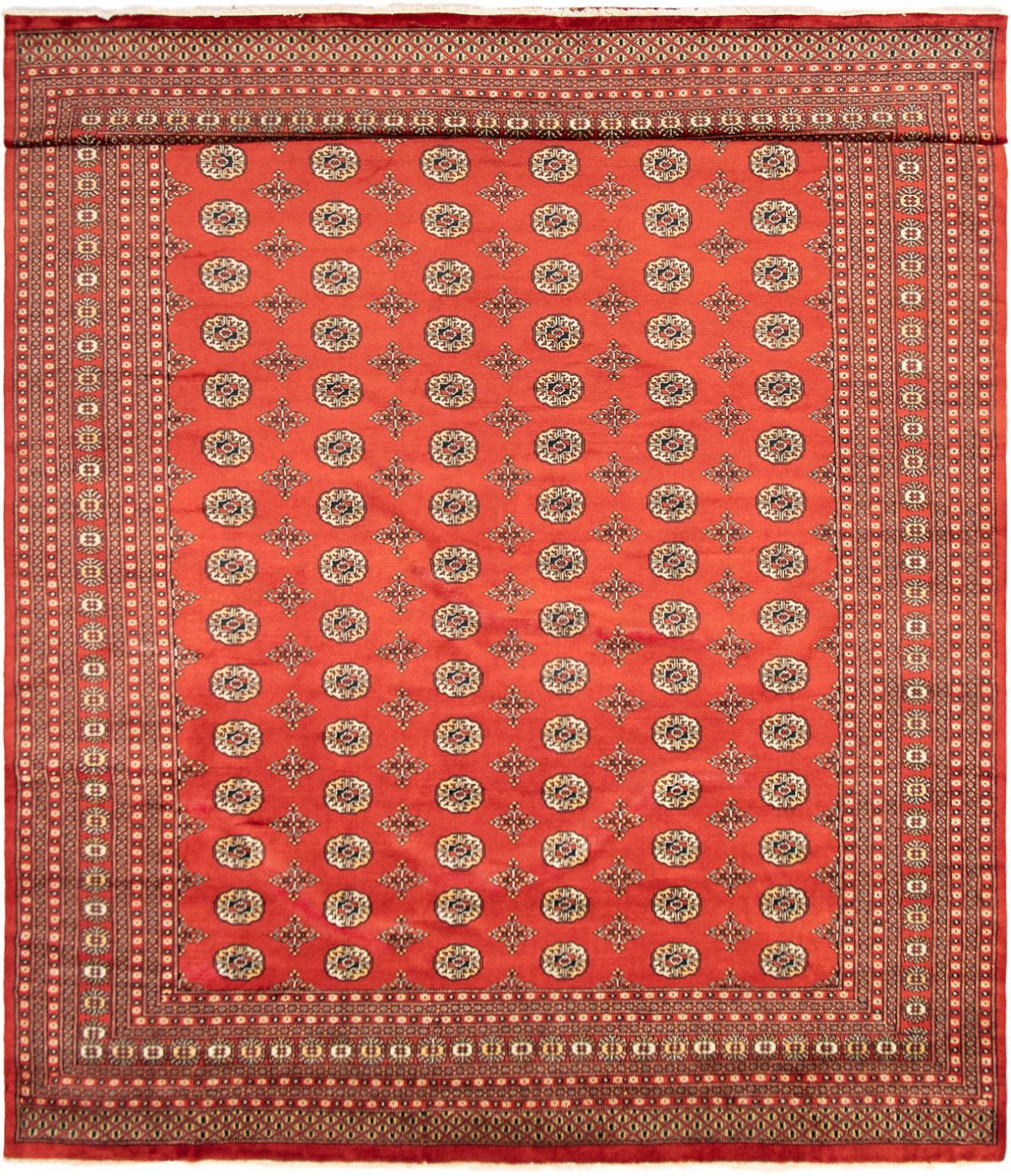 Hand-knotted Finest Peshawar Bokhara Dark Copper Wool Rug 10'0" x 14'1" Size: 10'0" x 14'1"  