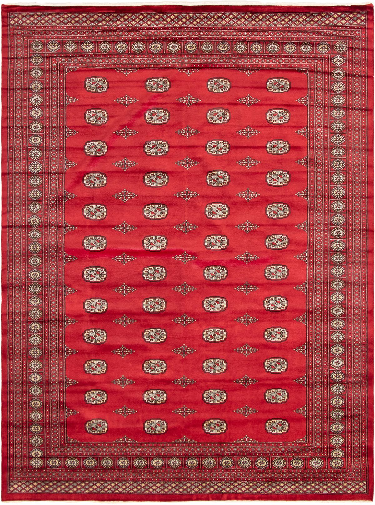 Hand-knotted Finest Peshawar Bokhara Dark Red Wool Rug 8'3" x 11'3" Size: 8'3" x 11'3"  