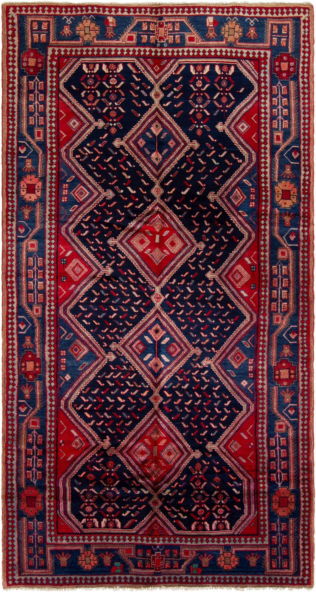 Hand-knotted Koliai  Wool Rug 4'11" x 9'8" Size: 4'11" x 9'8"  