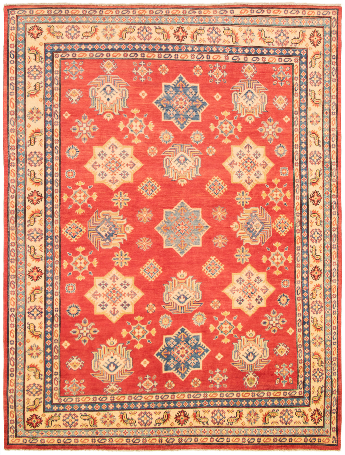 Hand-knotted Finest Gazni Red Wool Rug 7'6" x 9'10" Size: 7'6" x 9'10"  