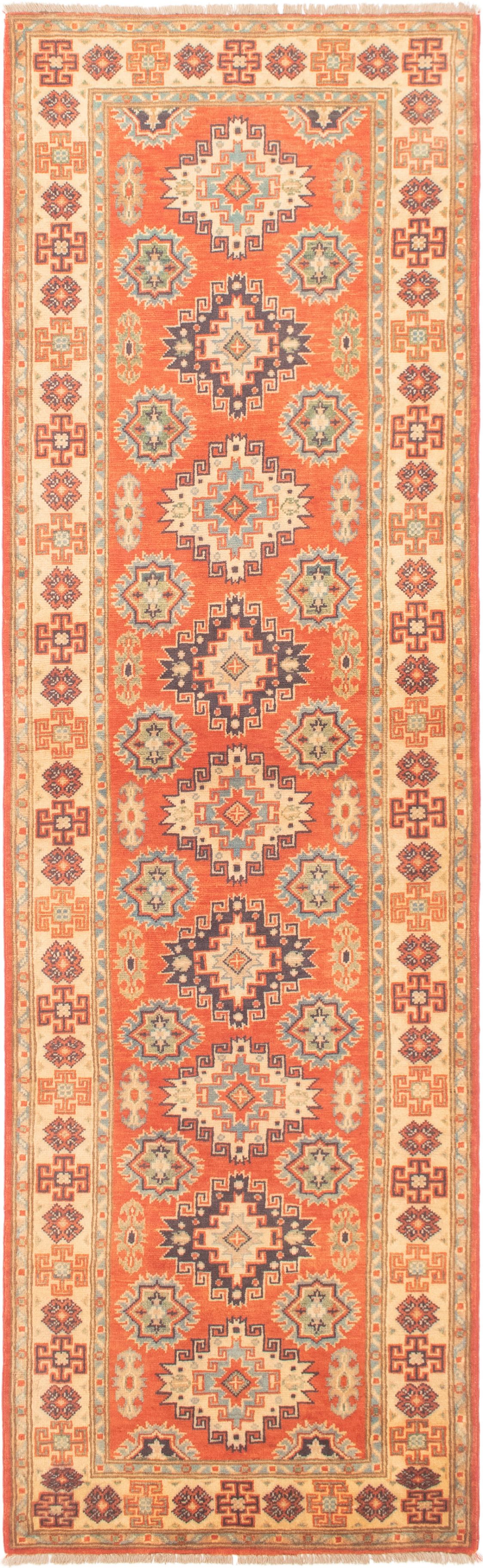 Hand-knotted Finest Gazni Dark Copper Wool Rug 2'9" x 9'5" Size: 2'9" x 9'5"  