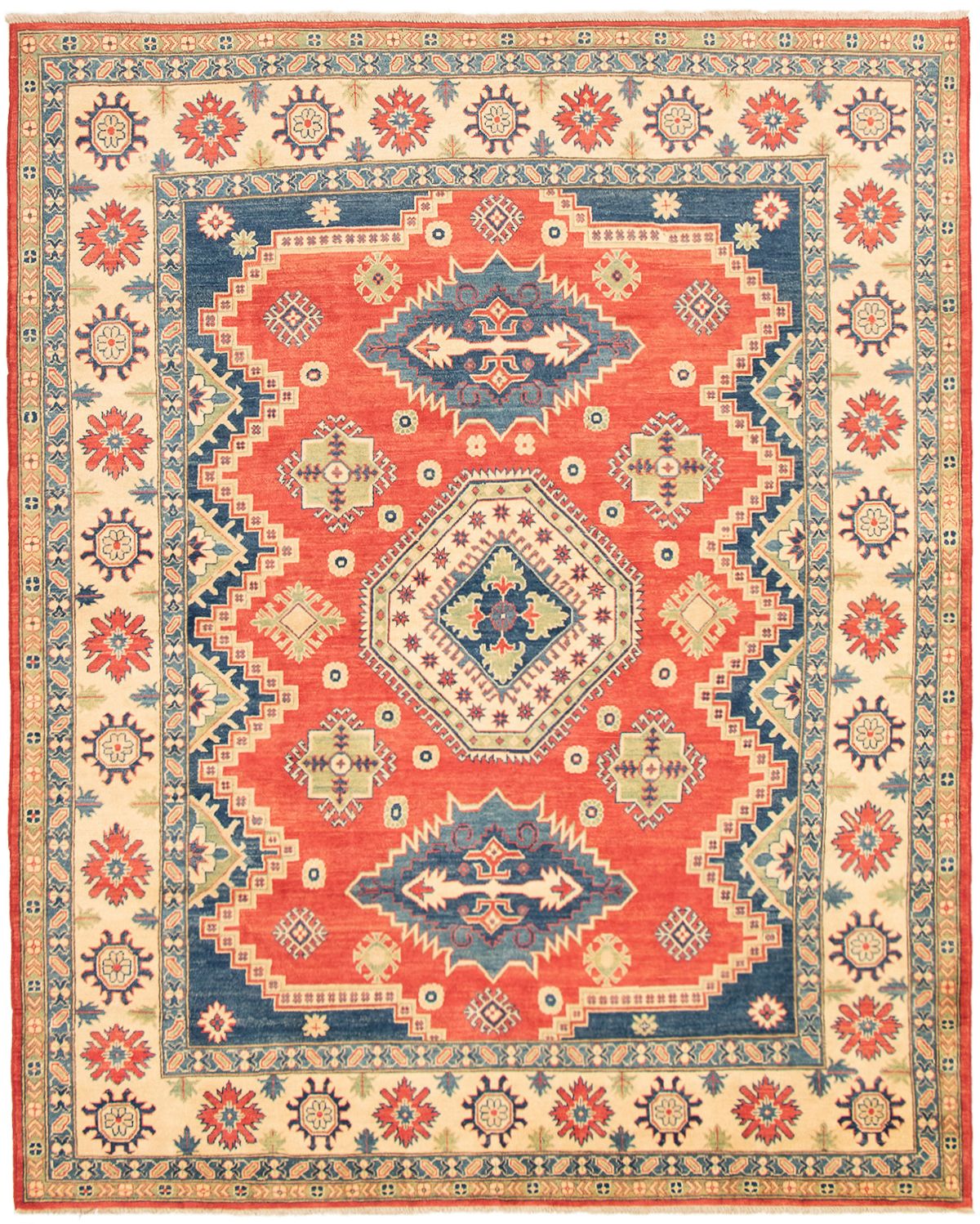 Hand-knotted Finest Gazni Red Wool Rug 8'1" x 9'10" Size: 8'1" x 9'10"  