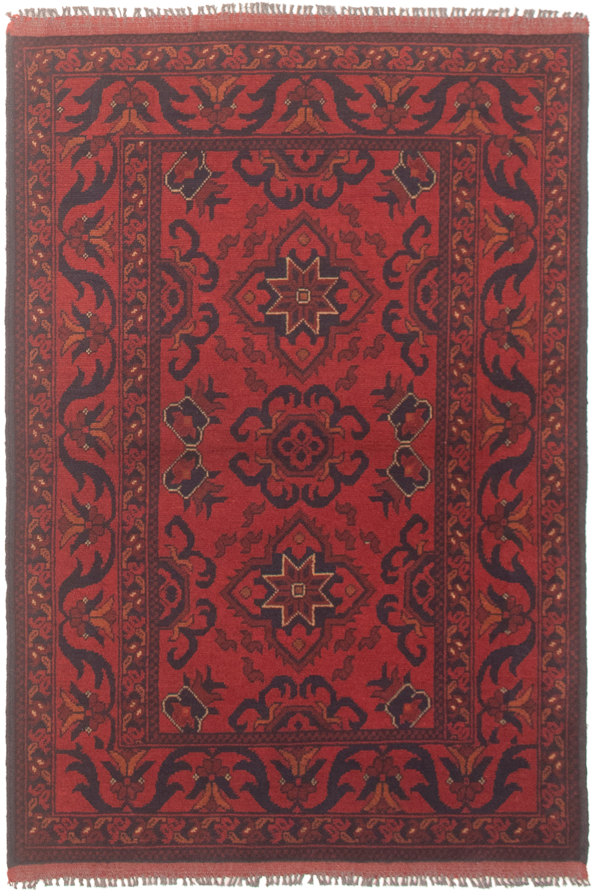 Hand-knotted Finest Khal Mohammadi Dark Red Wool Rug 3'3" x 4'10"  Size: 3'3" x 4'10"  