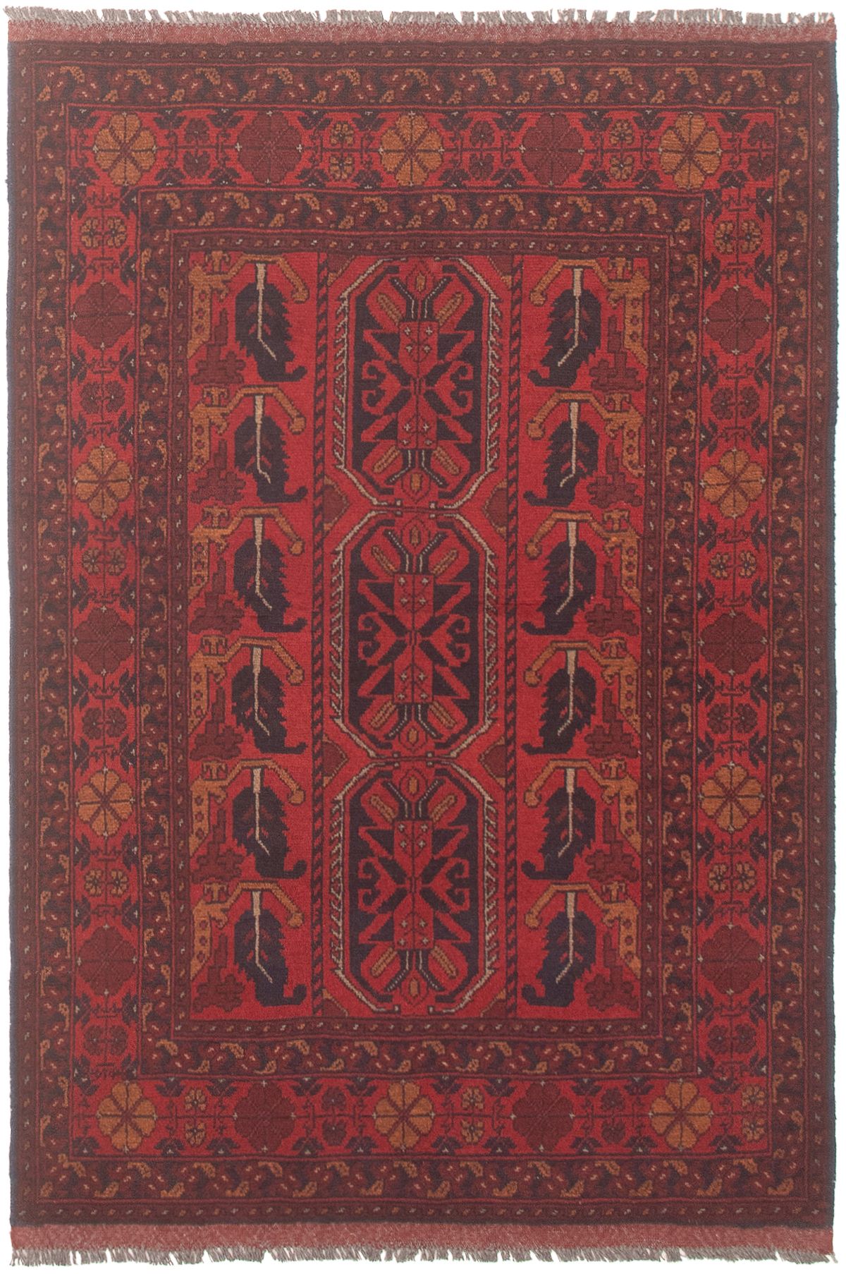 Hand-knotted Finest Khal Mohammadi Red Wool Rug 3'4" x 4'9" (30) Size: 3'4" x 4'9"  