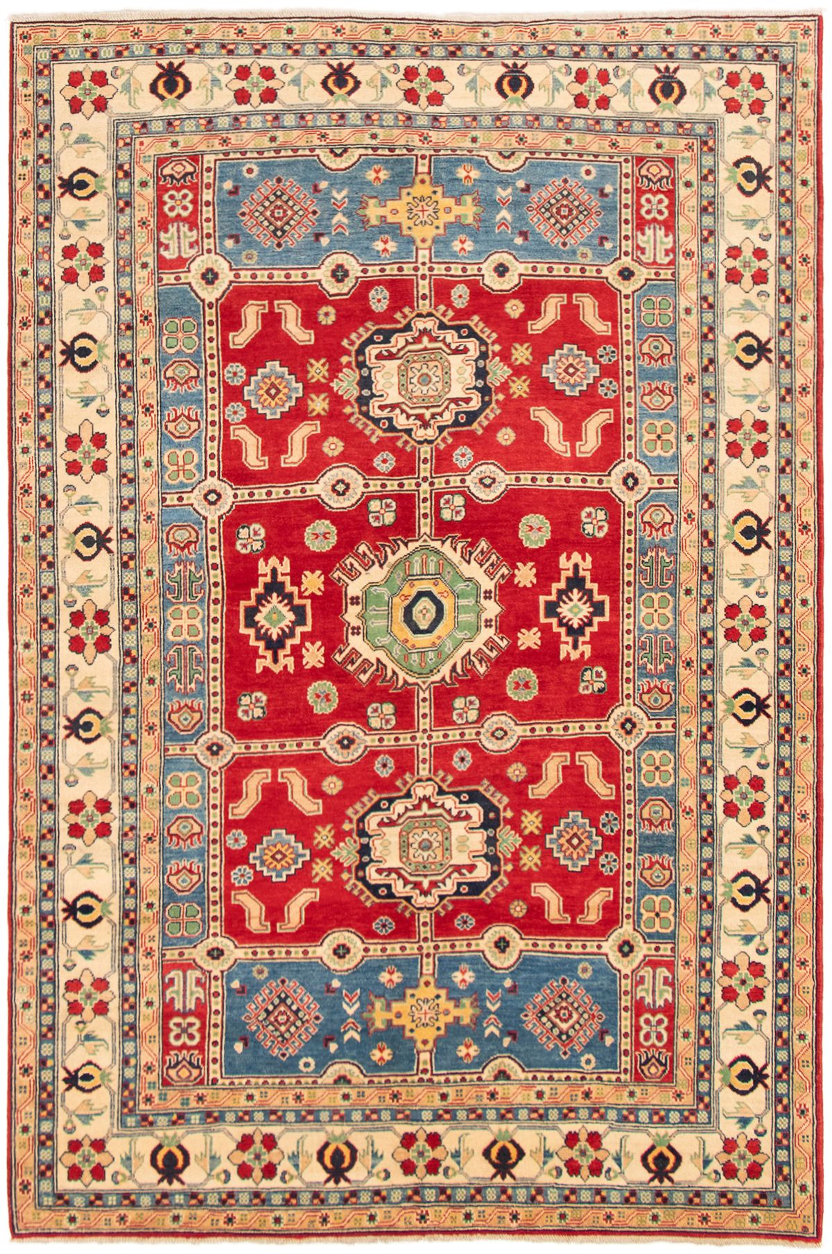 Hand-knotted Finest Gazni Red Wool Rug 6'7" x 9'9"  Size: 6'7" x 9'9"  