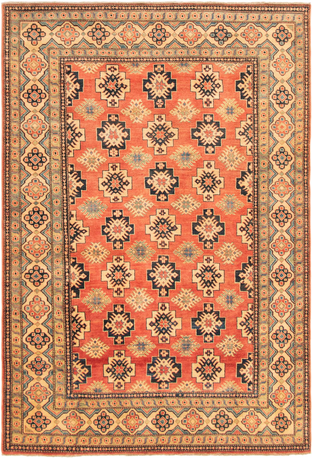 Hand-knotted Finest Gazni Copper Wool Rug 6'6" x 9'5" Size: 6'6" x 9'5"  