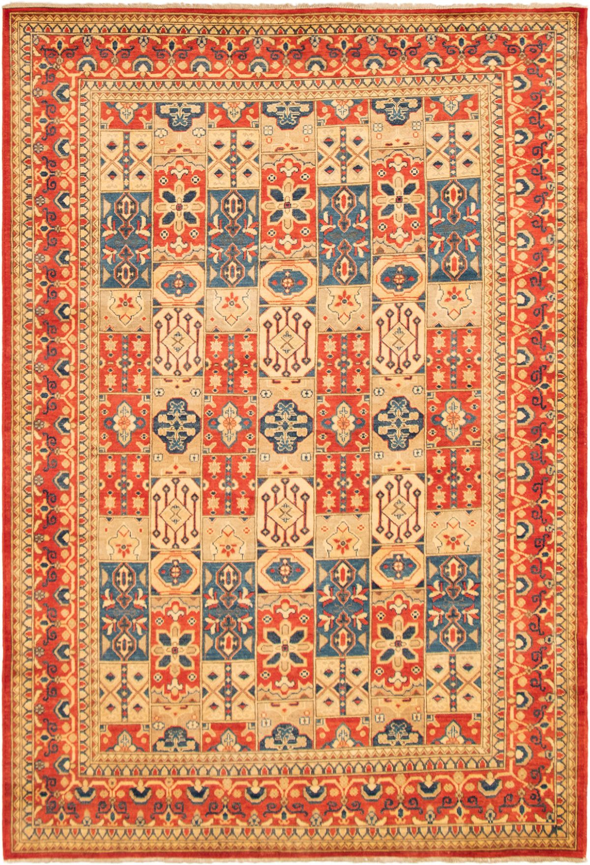 Hand-knotted Finest Gazni Red Wool Rug 6'7" x 9'7"  Size: 6'7" x 9'7"  