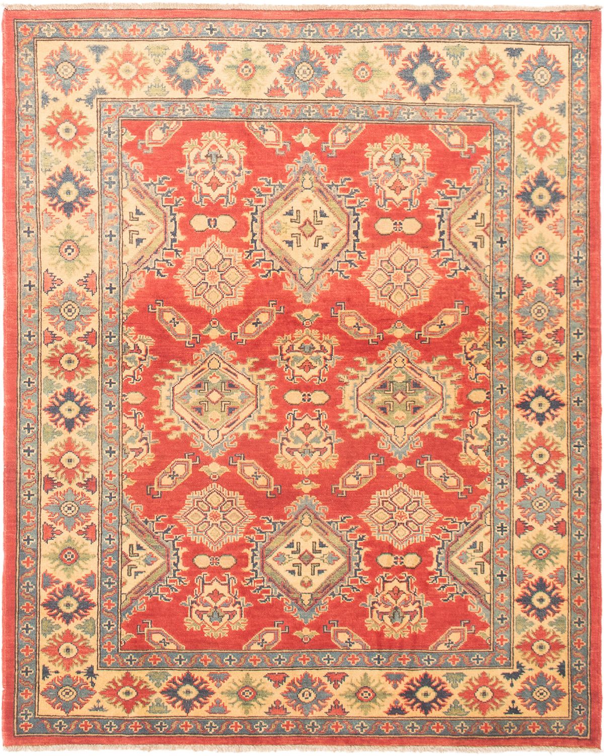 Hand-knotted Finest Gazni Copper, Cream Wool Rug 4'11" x 6'1" Size: 4'11" x 6'1"  