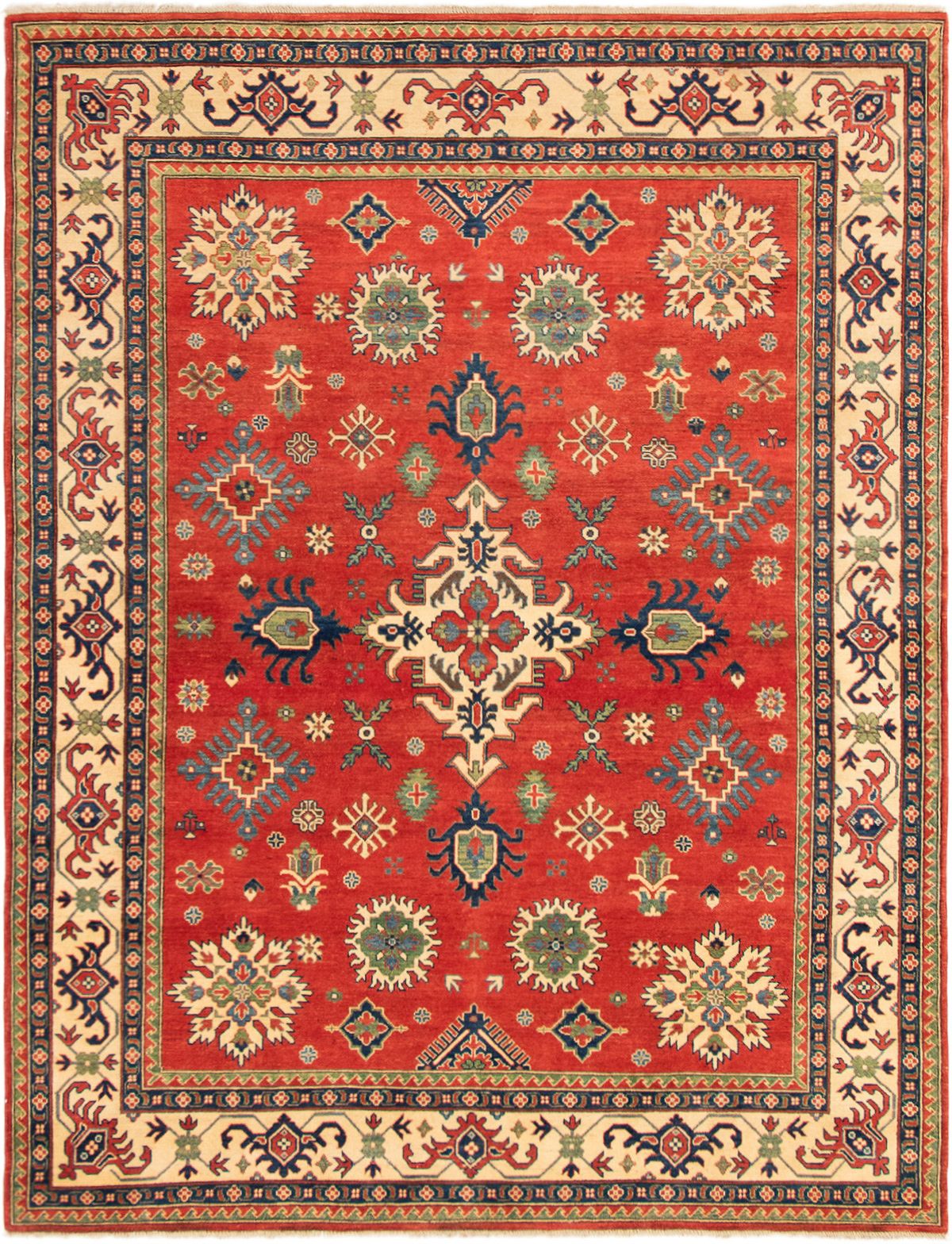 Hand-knotted Finest Gazni Red Wool Rug 7'9" x 10'3"  Size: 7'9" x 10'3"  