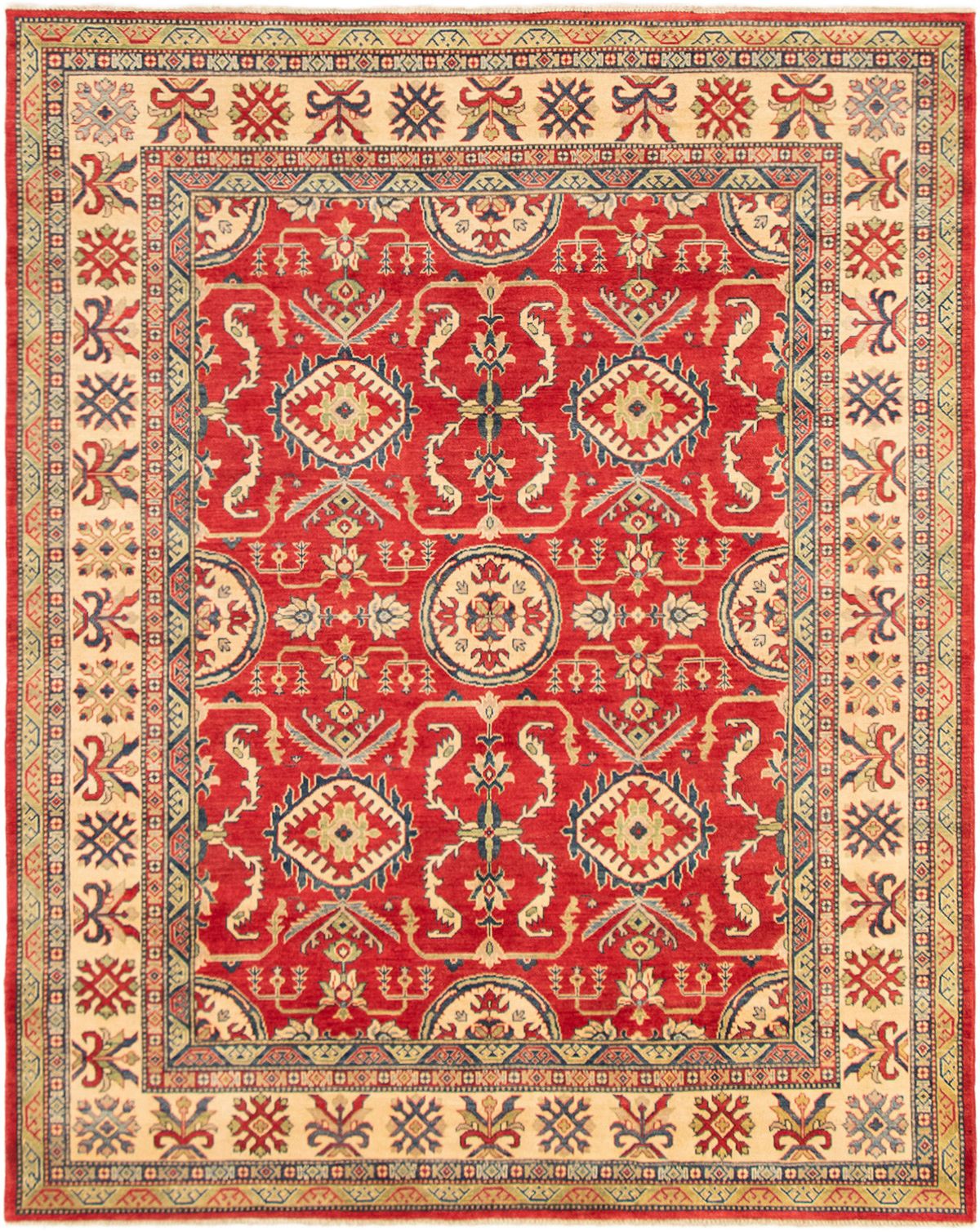 Hand-knotted Finest Gazni Red Wool Rug 8'0" x 10'1" Size: 8'0" x 10'1"  