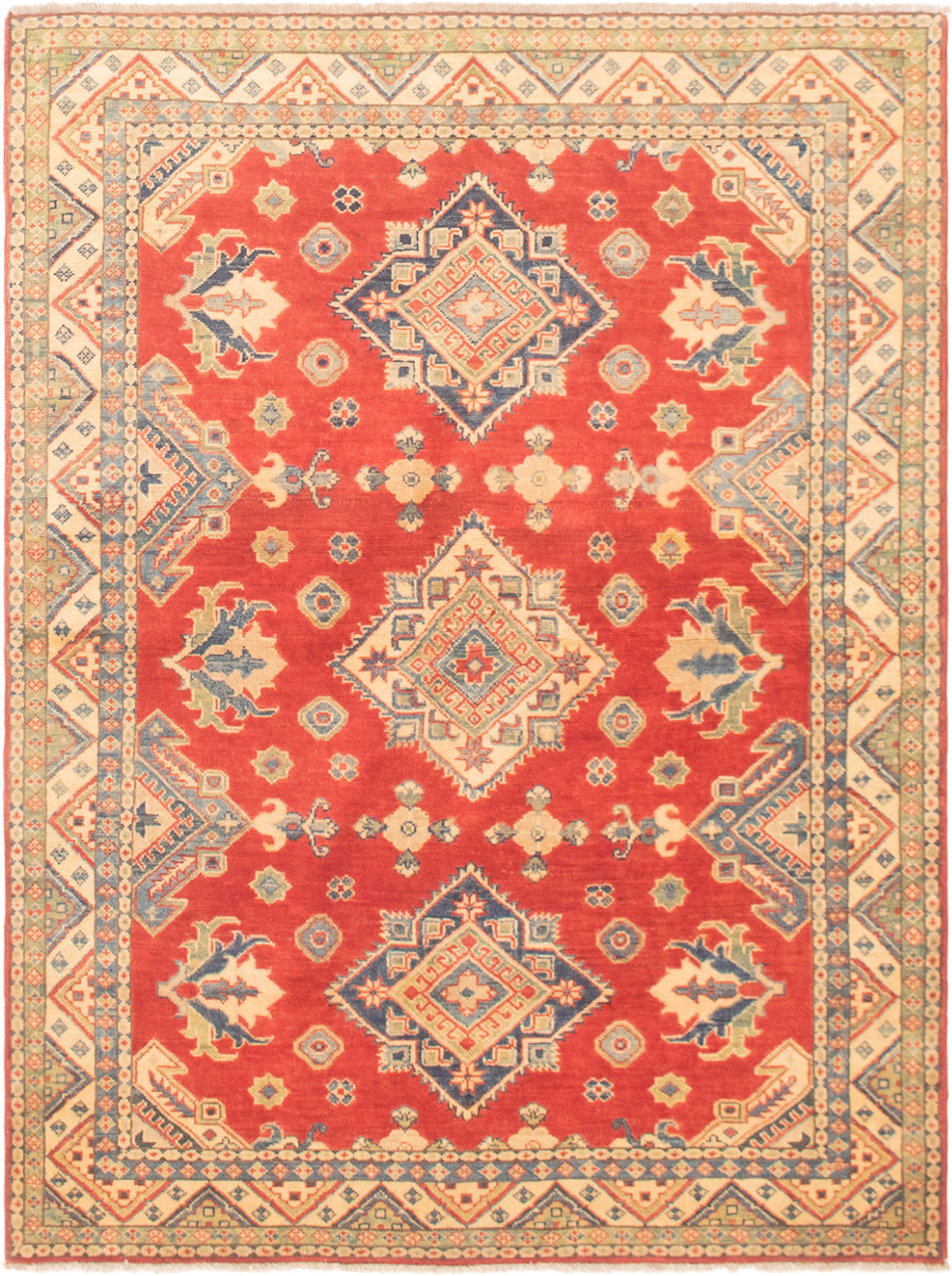 Hand-knotted Finest Gazni Red Wool Rug 4'10" x 6'6"  Size: 4'10" x 6'6"  