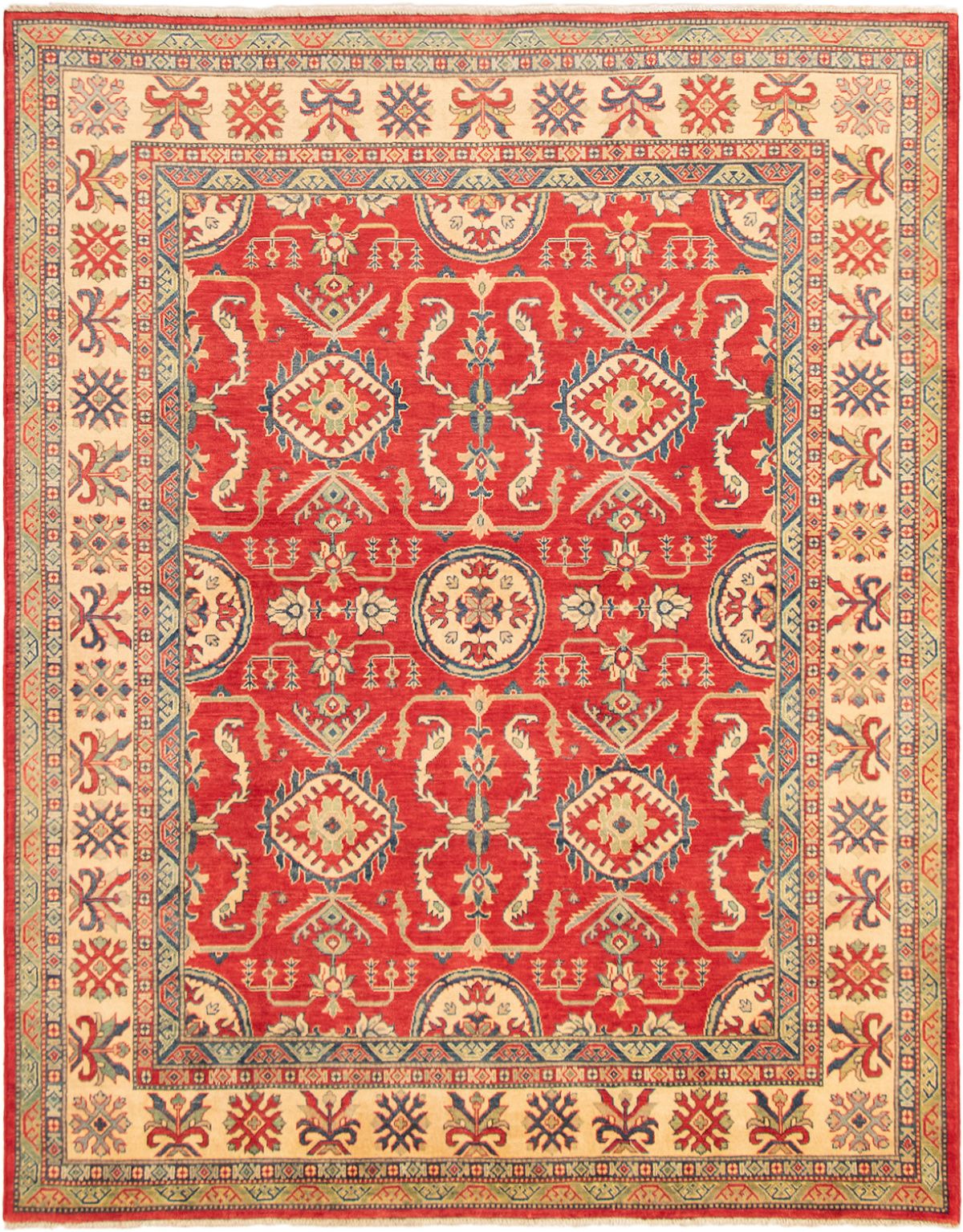 Hand-knotted Finest Gazni Red Wool Rug 7'10" x 9'11" Size: 7'10" x 9'11"  