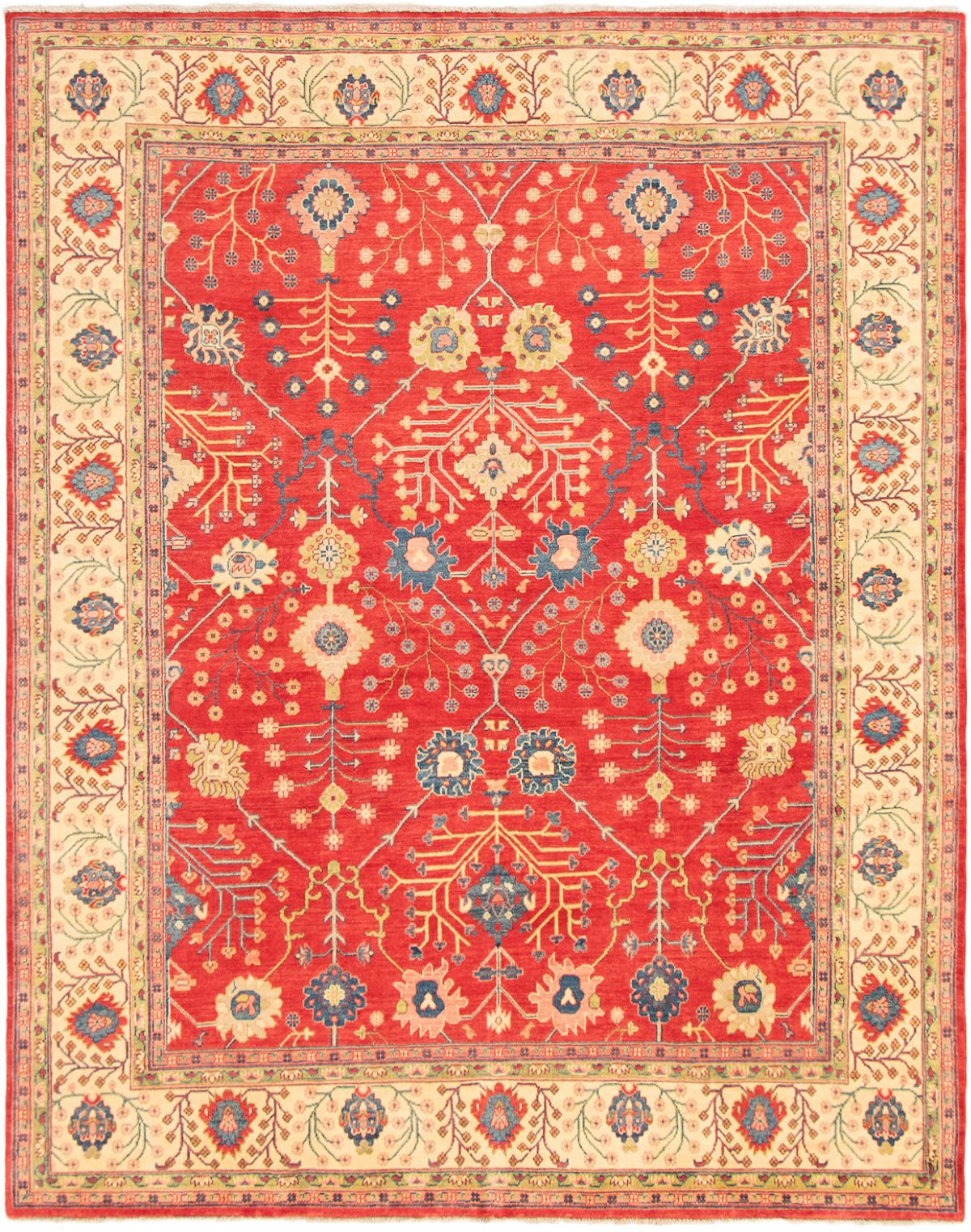 Hand-knotted Finest Gazni Red Wool Rug 8'2" x 10'3" Size: 8'2" x 10'3"  
