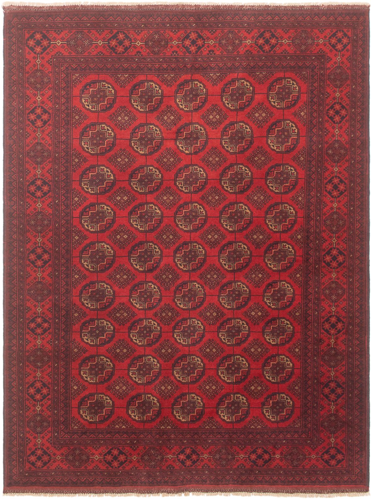 Hand-knotted Finest Khal Mohammadi Red Wool Rug 4'11" x 6'6" (23) Size: 4'11" x 6'6"  