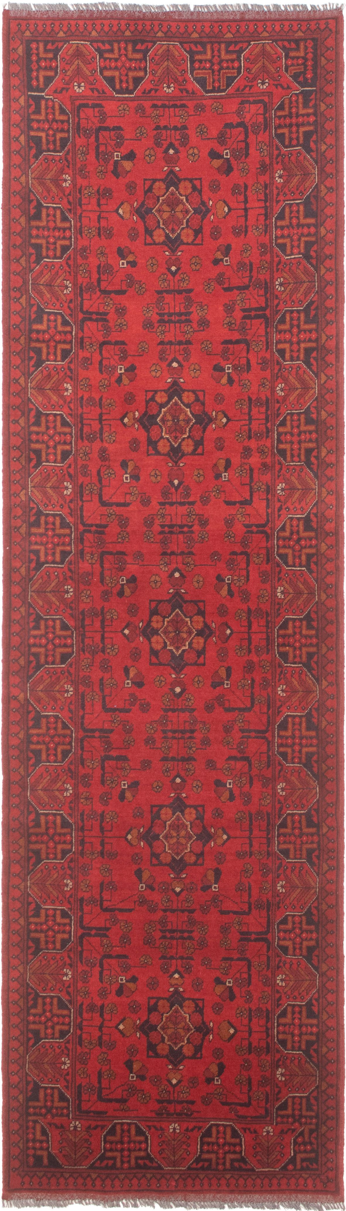 Hand-knotted Finest Khal Mohammadi Red Wool Rug 2'7" x 9'6" (21) Size: 2'7" x 9'6"  