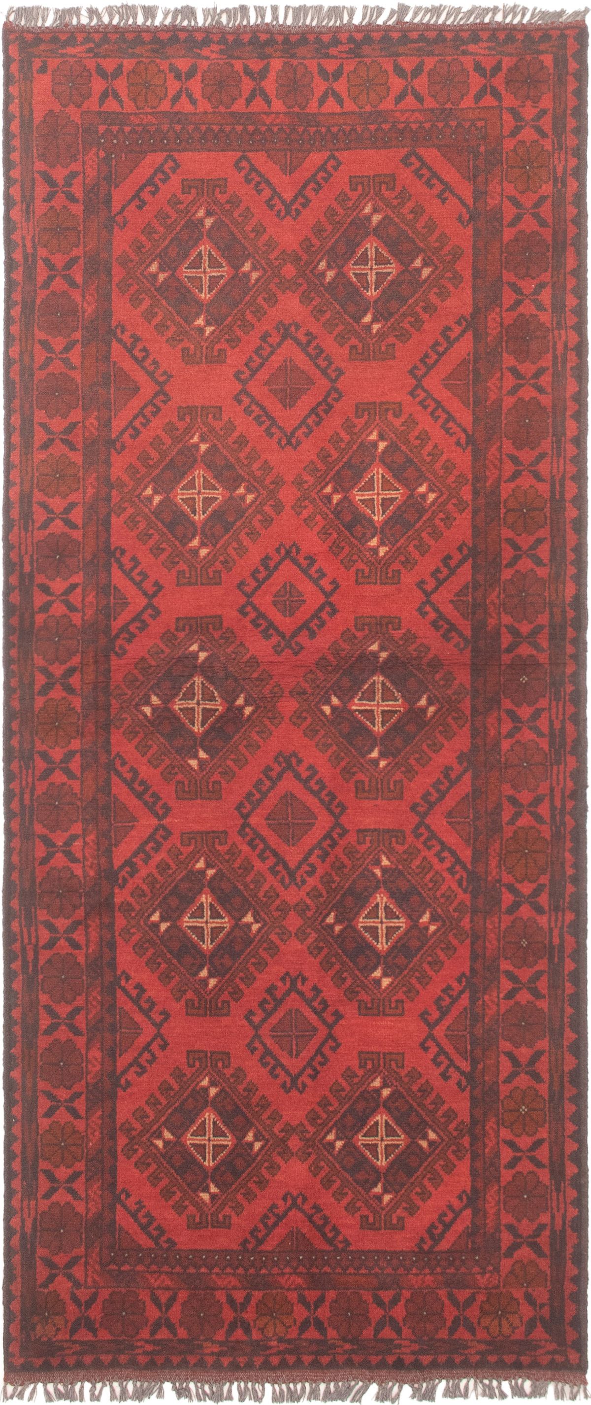 Hand-knotted Finest Khal Mohammadi Red Wool Rug 2'9" x 6'5" Size: 2'9" x 6'5"  