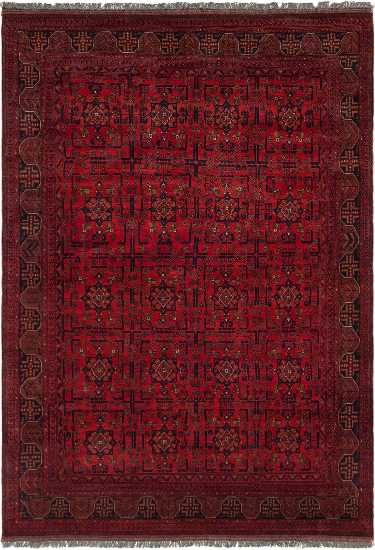 Hand-knotted Finest Khal Mohammadi Red Wool Rug 6'7" x 9'5"  Size: 6'7" x 9'5"  