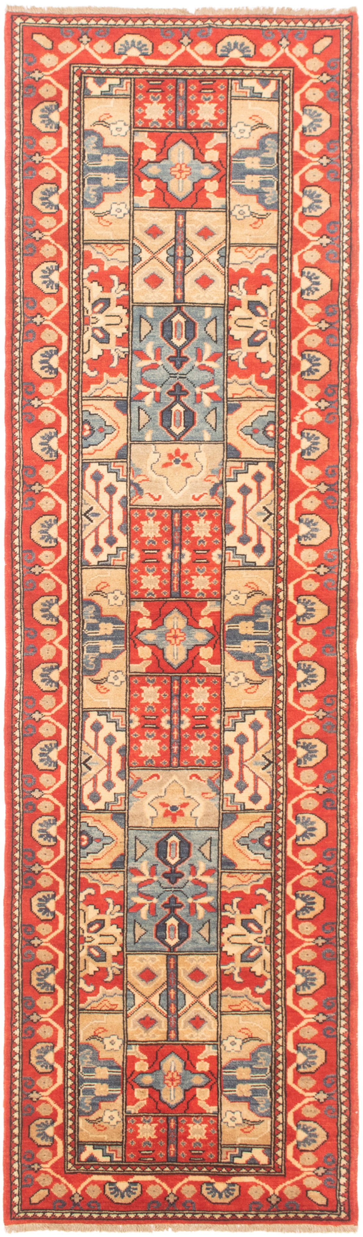 Hand-knotted Finest Gazni Red Wool Rug 2'7" x 9'11" Size: 2'7" x 9'11"  