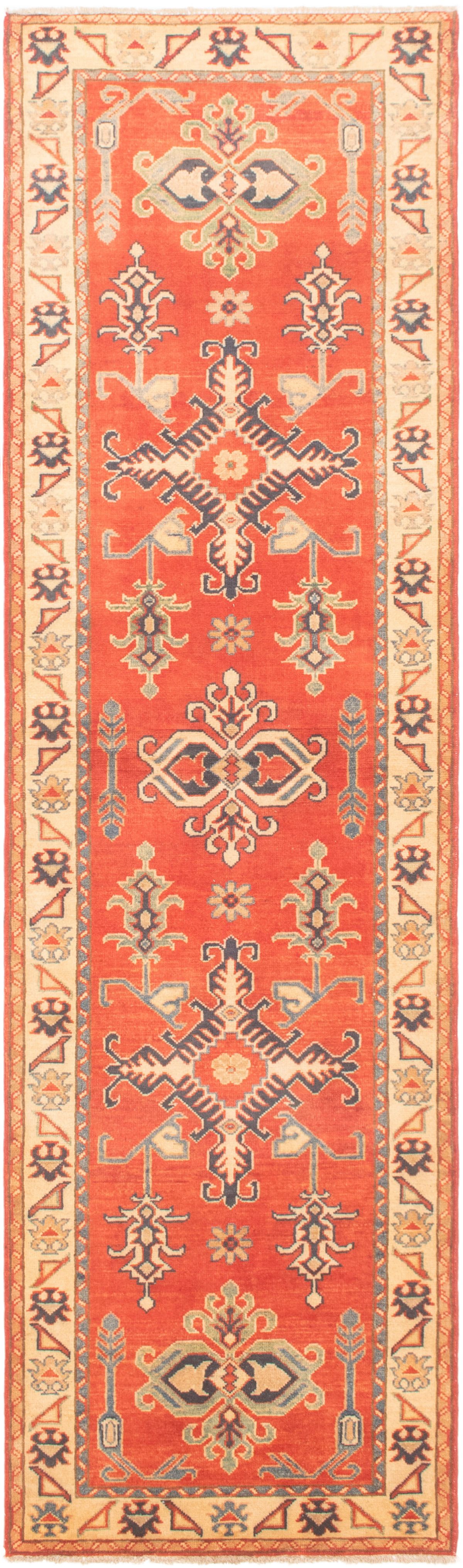Hand-knotted Finest Gazni Dark Copper Wool Rug 2'8" x 9'8"  Size: 2'8" x 9'8"  