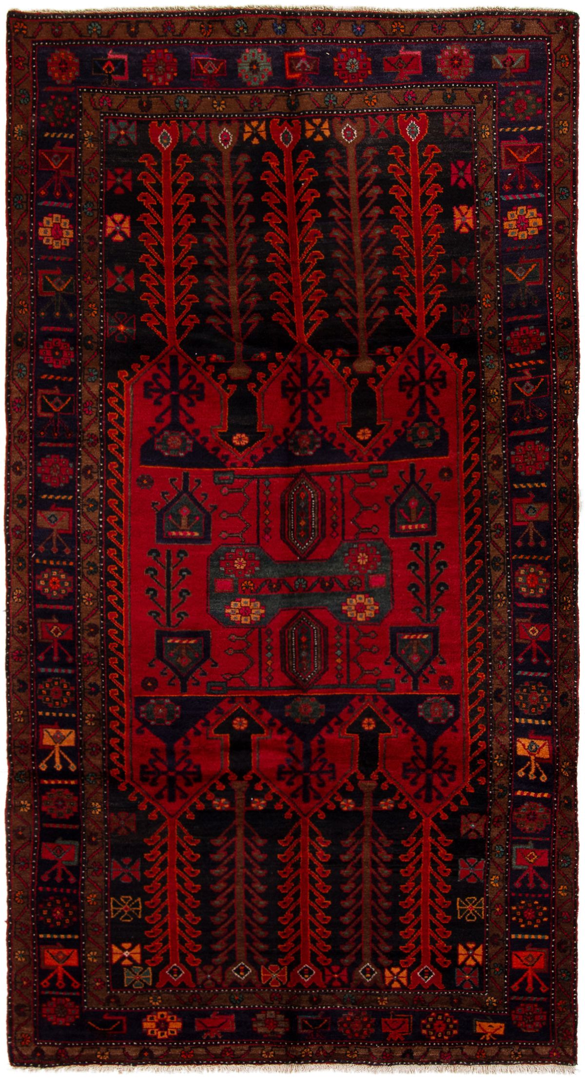 Hand-knotted Koliai  Wool Rug 5'1" x 9'7"  Size: 5'1" x 9'7"  