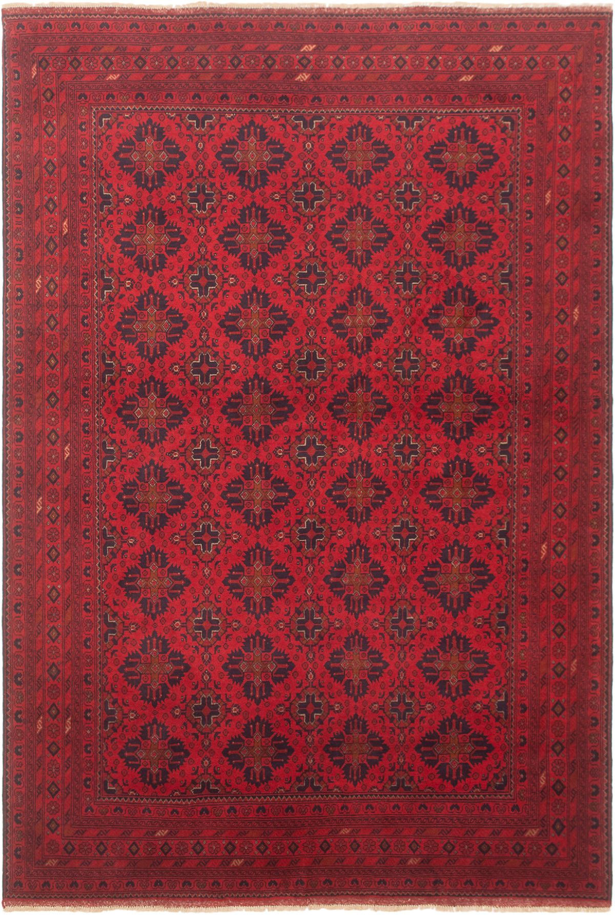Hand-knotted Finest Khal Mohammadi Red Wool Rug 6'7" x 9'7" (15) Size: 6'7" x 9'7"  