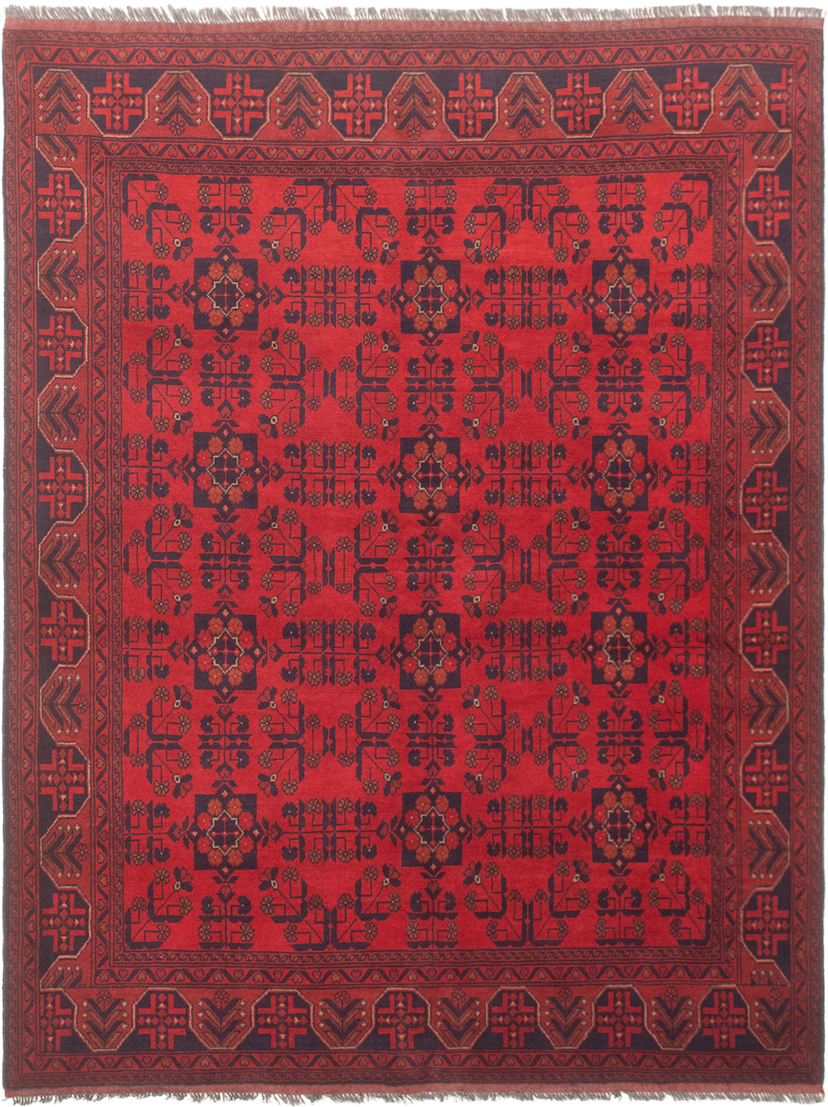 Hand-knotted Finest Khal Mohammadi Red Wool Rug 5'7" x 7'2" Size: 5'7" x 7'2"  