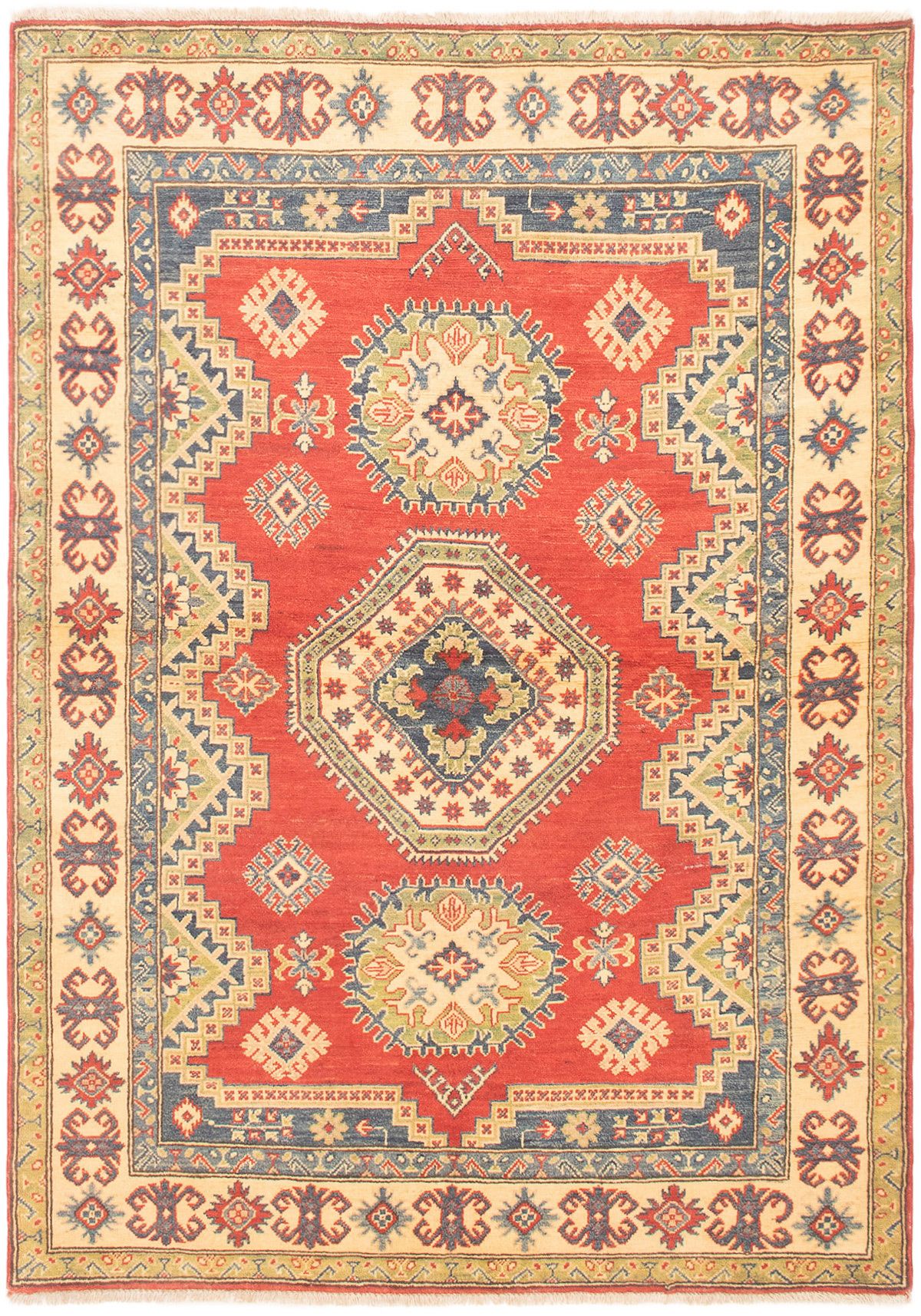 Hand-knotted Finest Gazni Red Wool Rug 5'0" x 7'2"  Size: 5'0" x 7'2"  