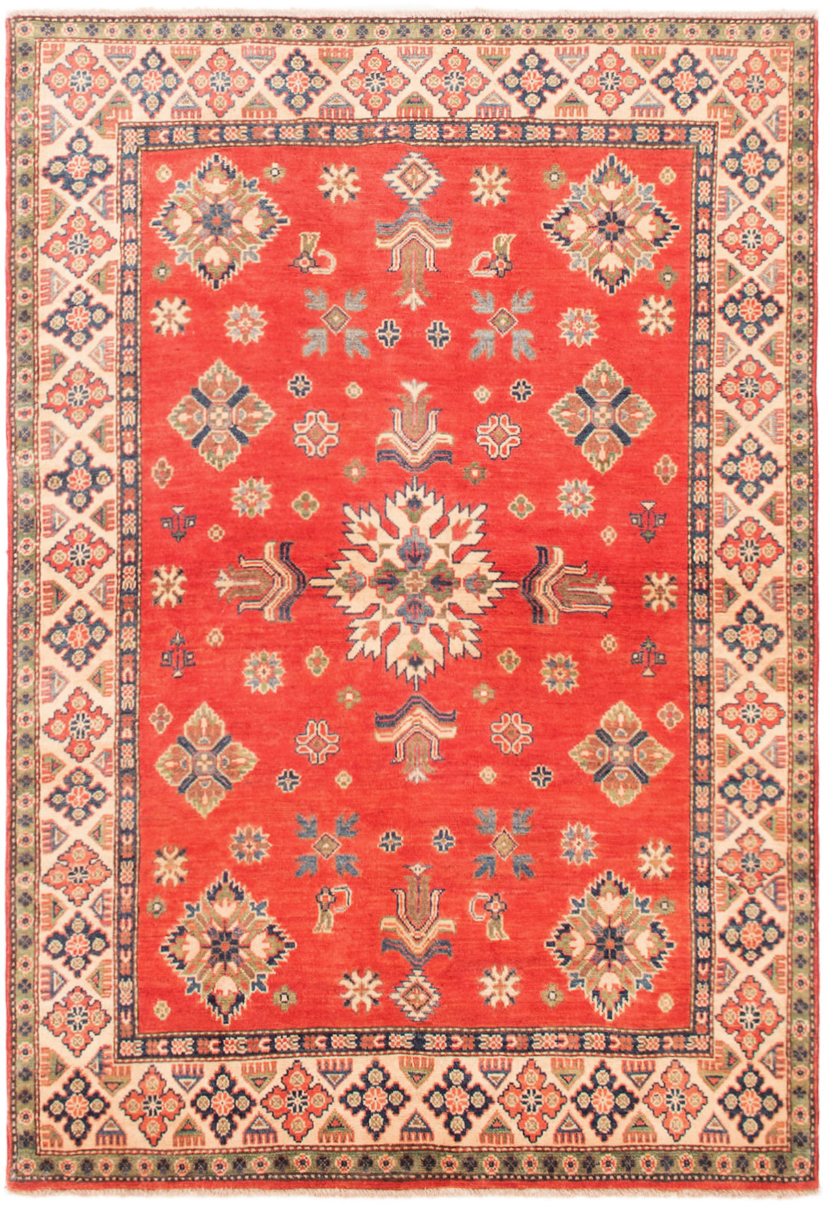 Hand-knotted Finest Gazni Dark Copper Wool Rug 5'0" x 7'4" Size: 5'0" x 7'4"  