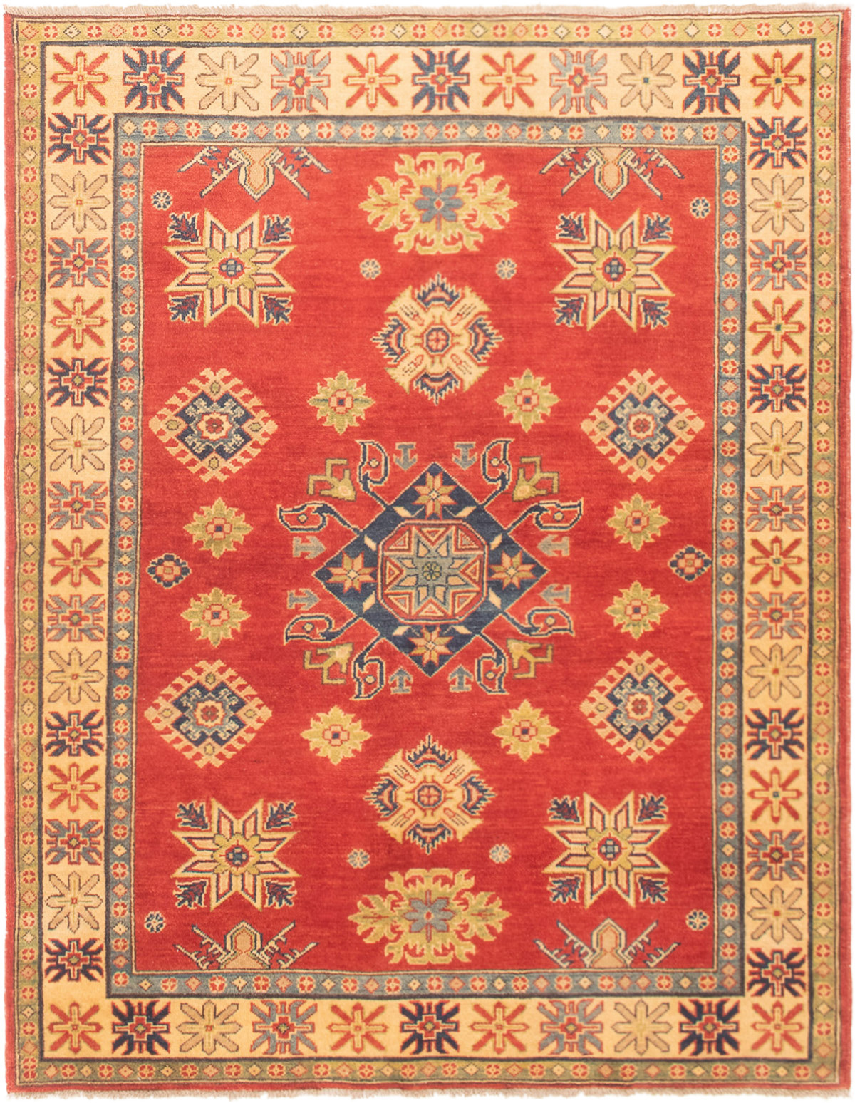 Hand-knotted Finest Gazni Red Wool Rug 5'0" x 6'3"  Size: 5'0" x 6'3"  