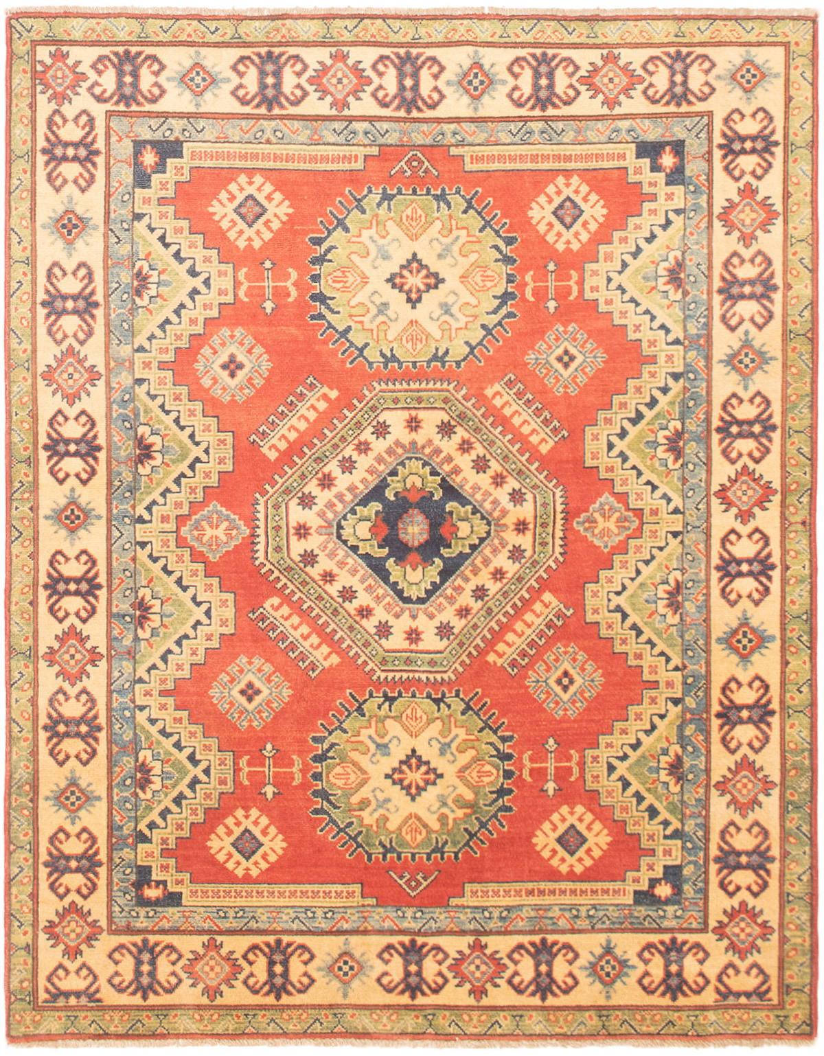 Hand-knotted Finest Gazni Dark Copper Wool Rug 5'1" x 6'5" Size: 5'1" x 6'5"  
