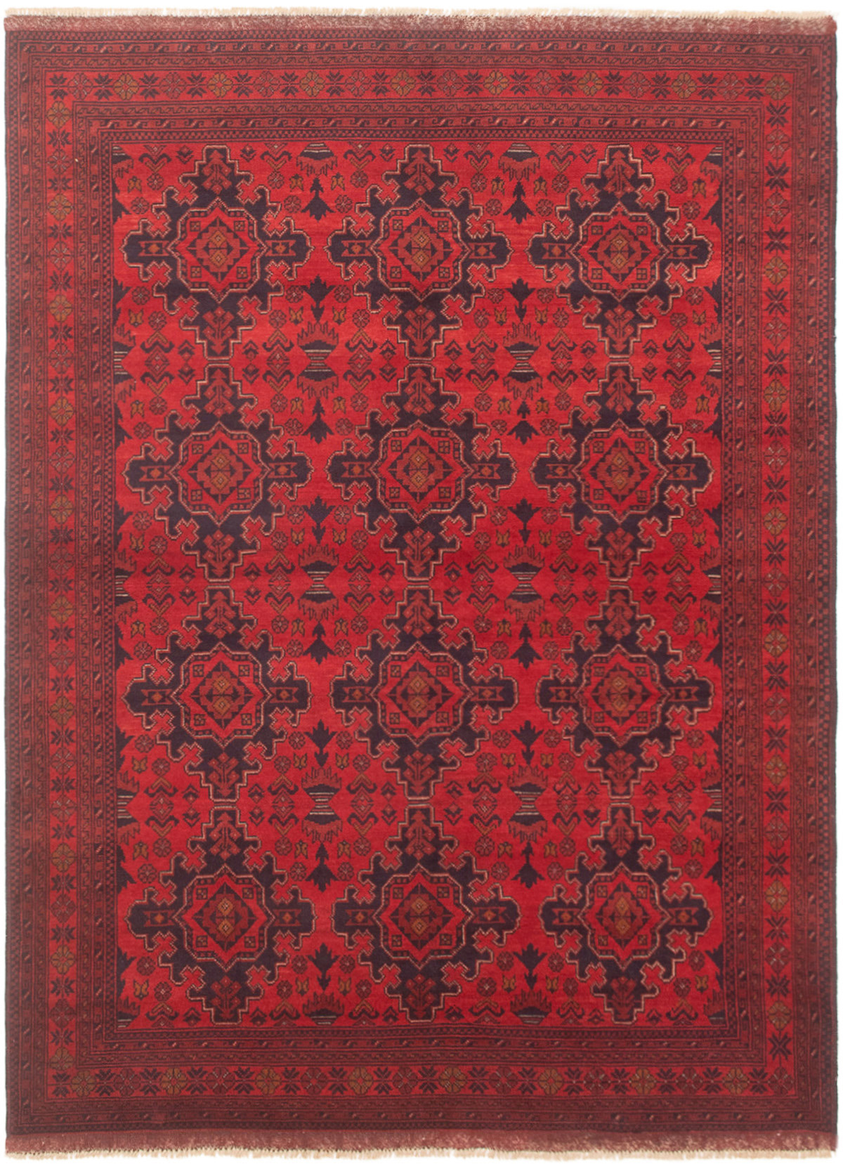 Hand-knotted Finest Khal Mohammadi Red Wool Rug 5'9" x 7'9"  Size: 5'9" x 7'9"  