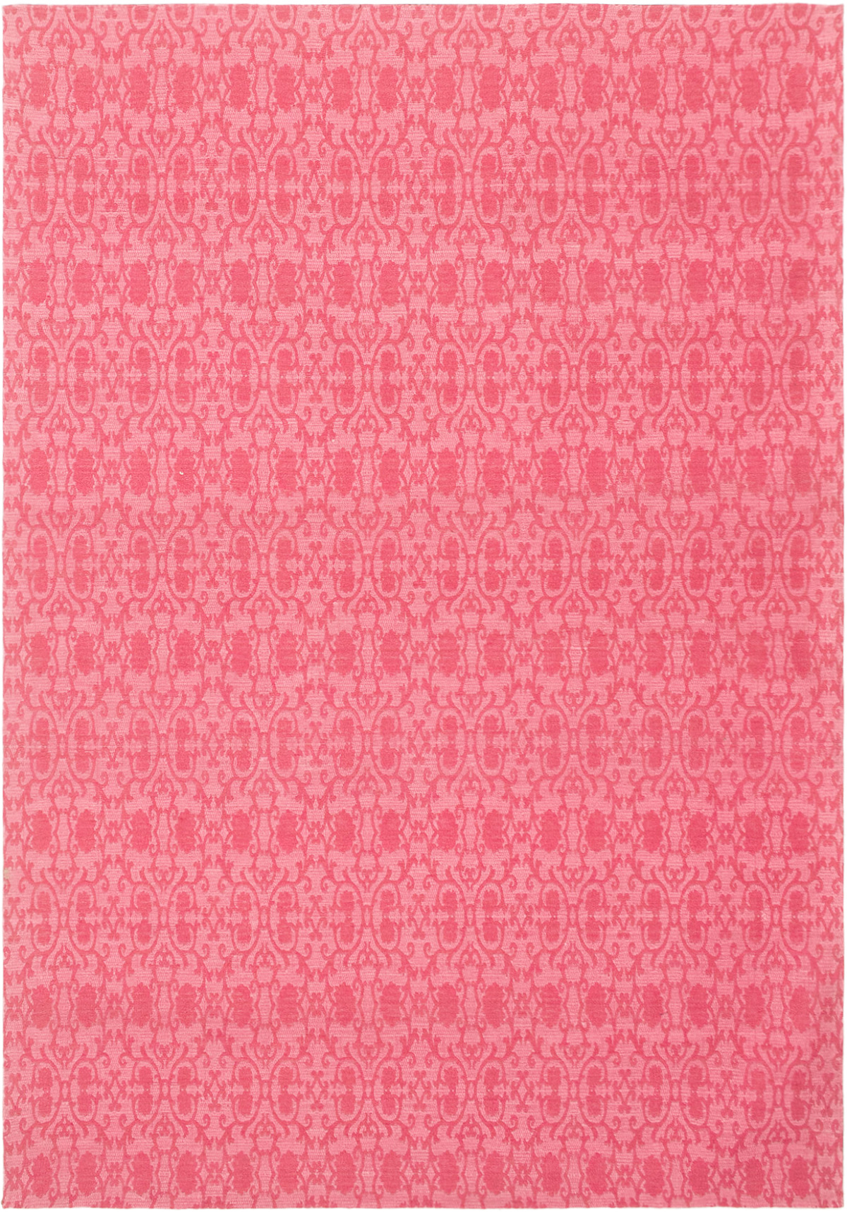 Handmade Collage Dark Pink Chenille Rug 5'3" x 7'7" Size: 5'3" x 7'7"  