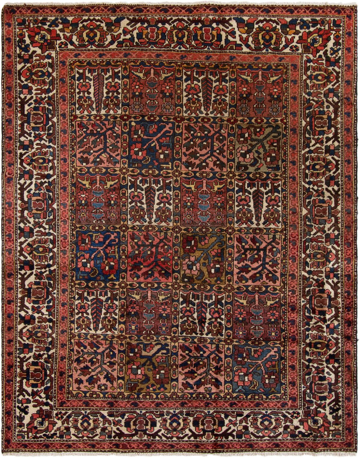 Hand-knotted Bakhtiar  Wool Rug 6'9" x 5'3" Size: 5'3" x 6'9"  