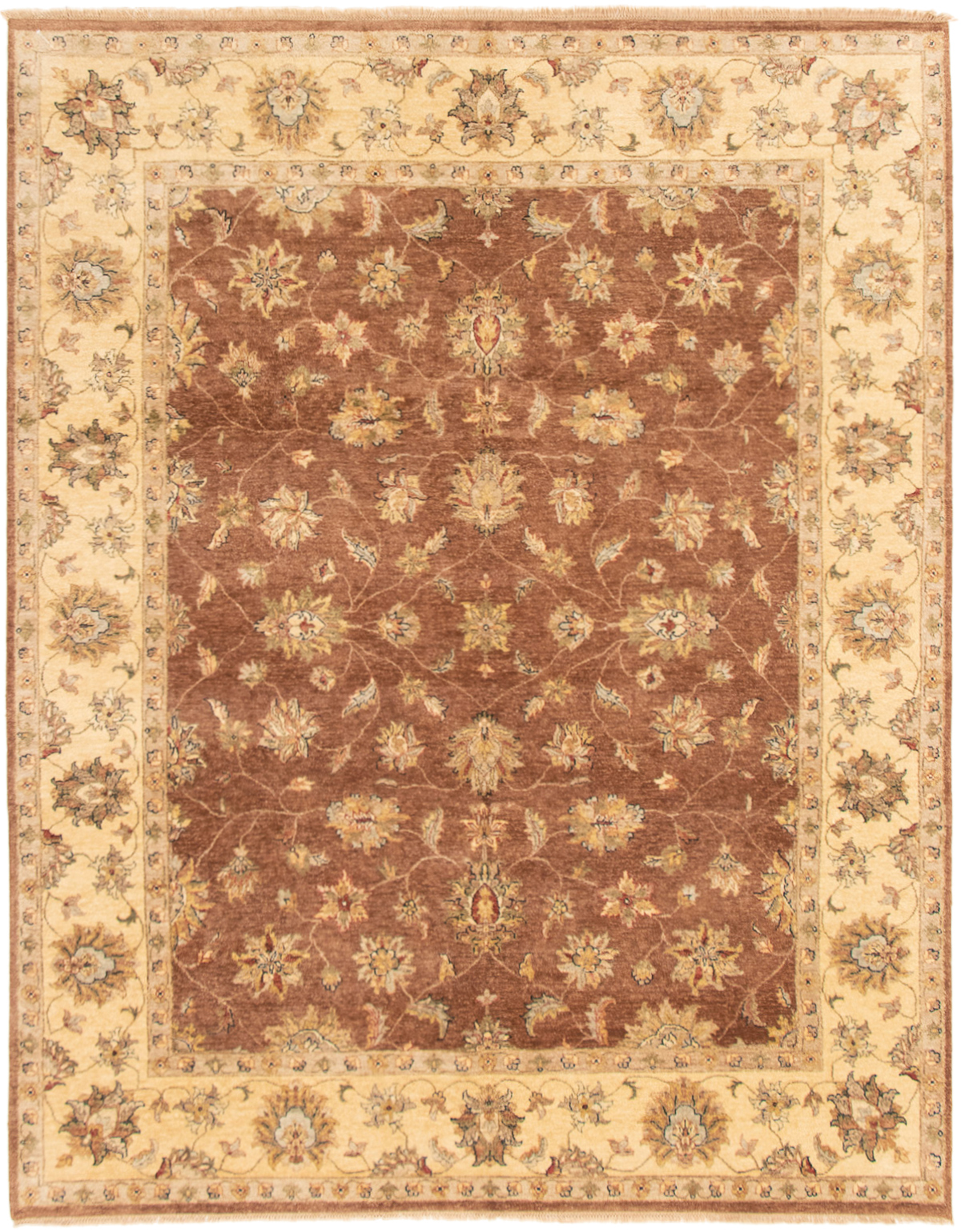 Hand-knotted Chobi Twisted Brown Wool Rug 8'0" x 10'0" Size: 8'0" x 10'0"  