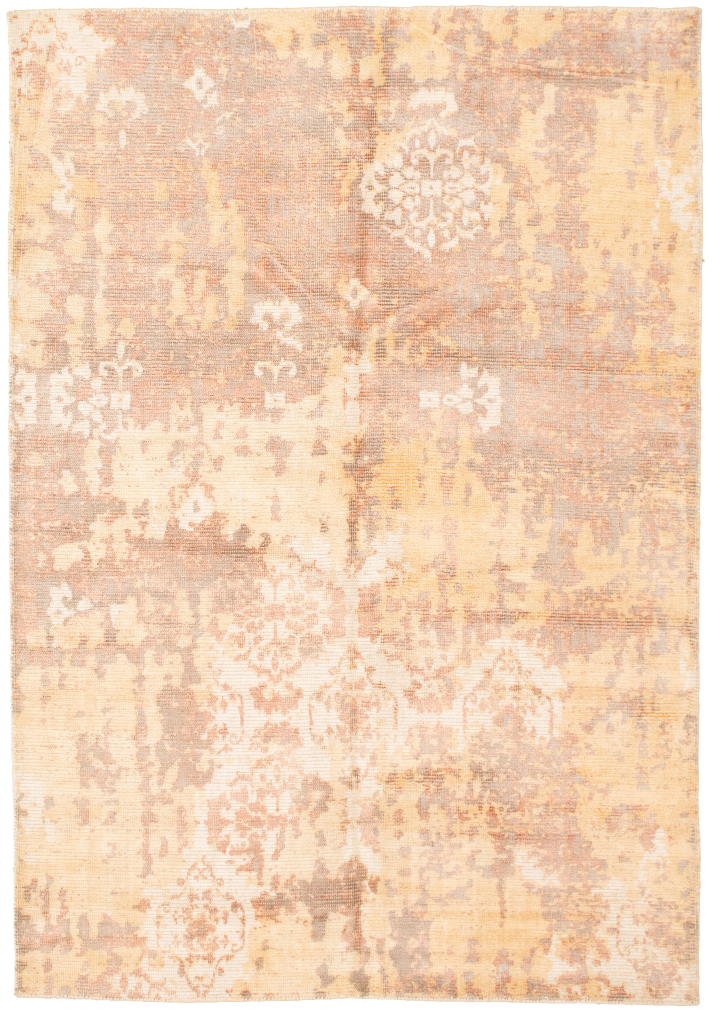 Hand loomed Galleria Light Gold Viscose Rug 5'2" x 7'7" Size: 5'2" x 7'7"  