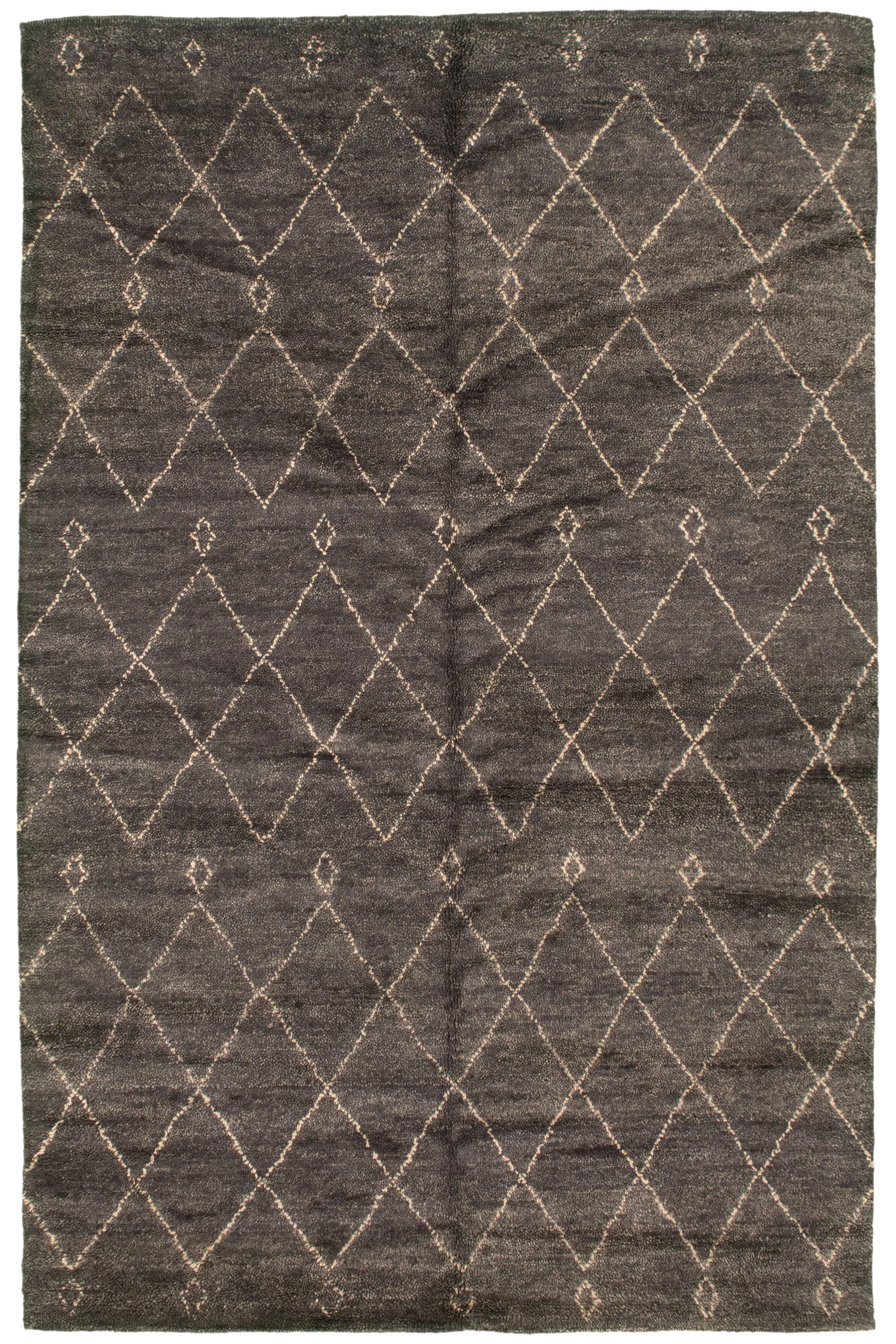 Hand-knotted Tangier Dark Grey Wool Rug 5'2" x 8'2" Size: 5'2" x 8'2"  