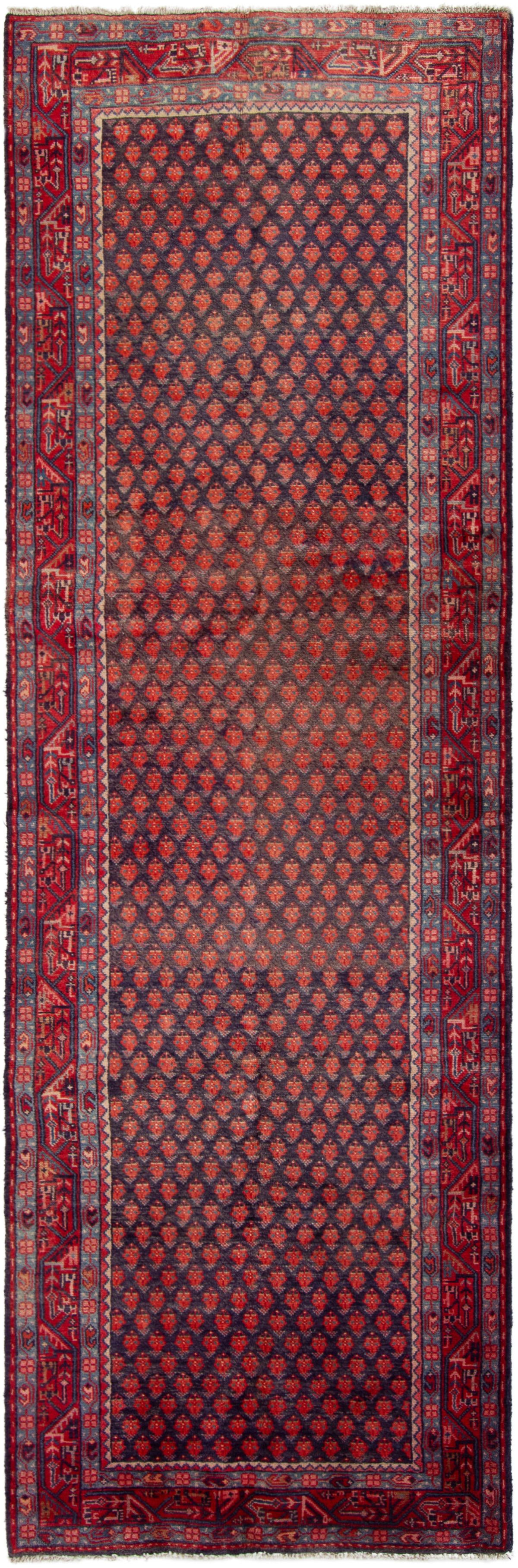 Hand-knotted Hamadan  Wool Rug 3'3" x 10'6" Size: 3'3" x 10'6"  