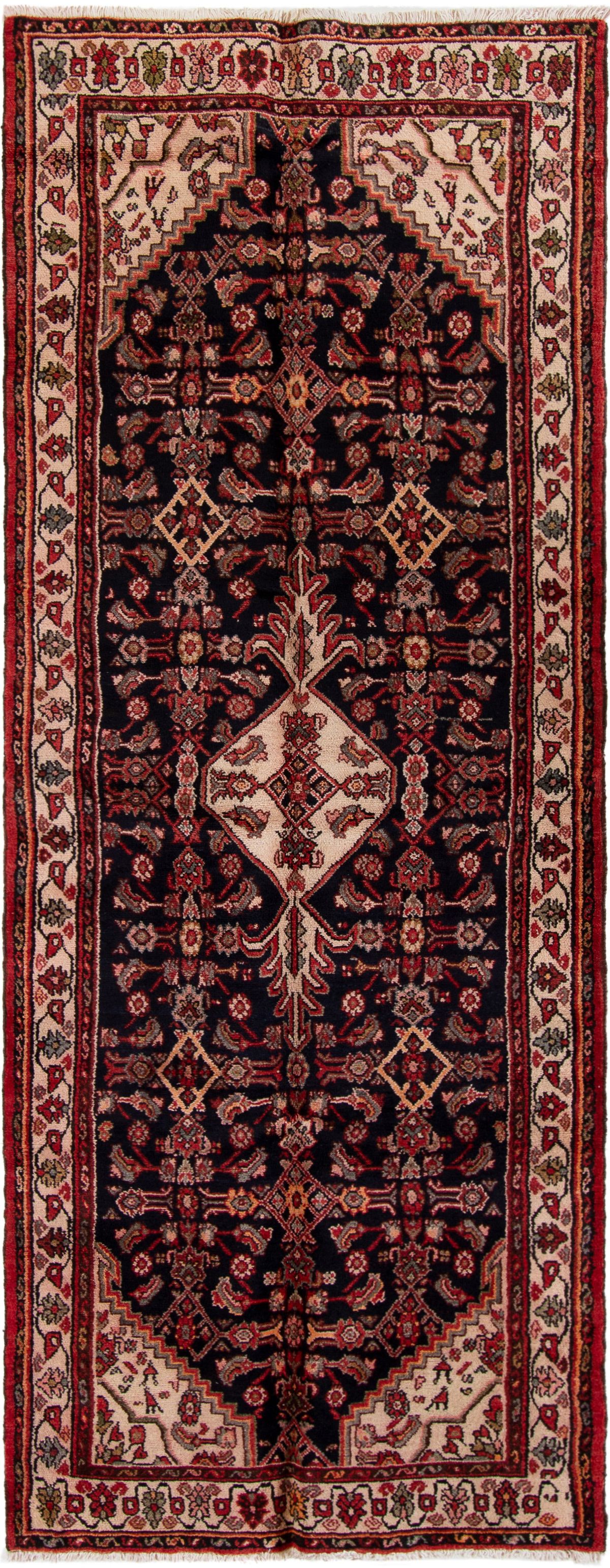 Hand-knotted Hamadan  Wool Rug 3'8" x 9'10"  Size: 3'8" x 9'10"  
