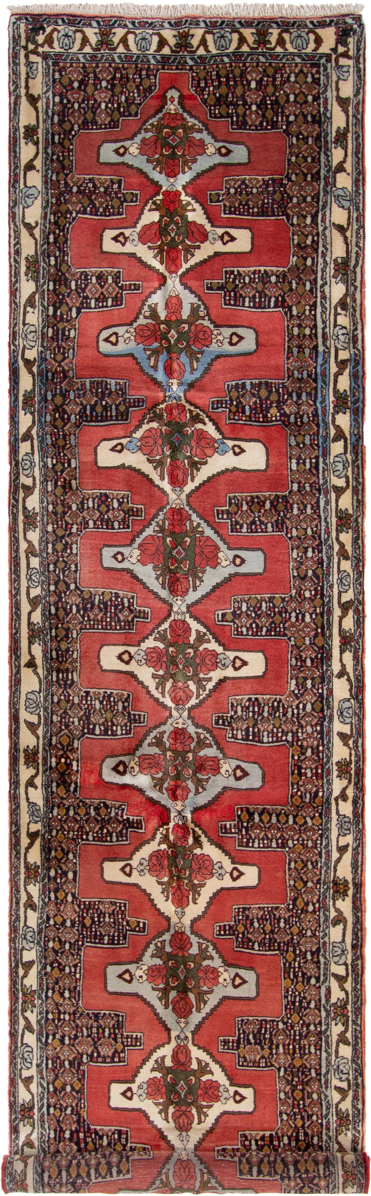 Hand-knotted Senneh  Wool Rug 3'0" x 13'0" Size: 3'0" x 13'0"  