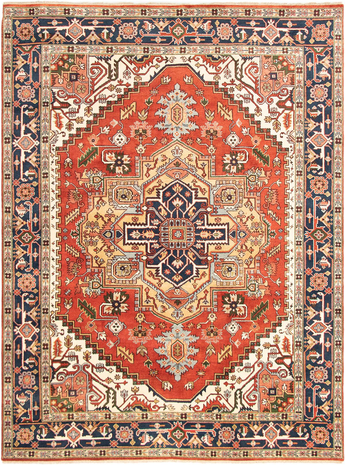 Hand-knotted Serapi Heritage Dark Copper Wool Rug 8'10" x 11'10"  Size: 8'10" x 11'10"  